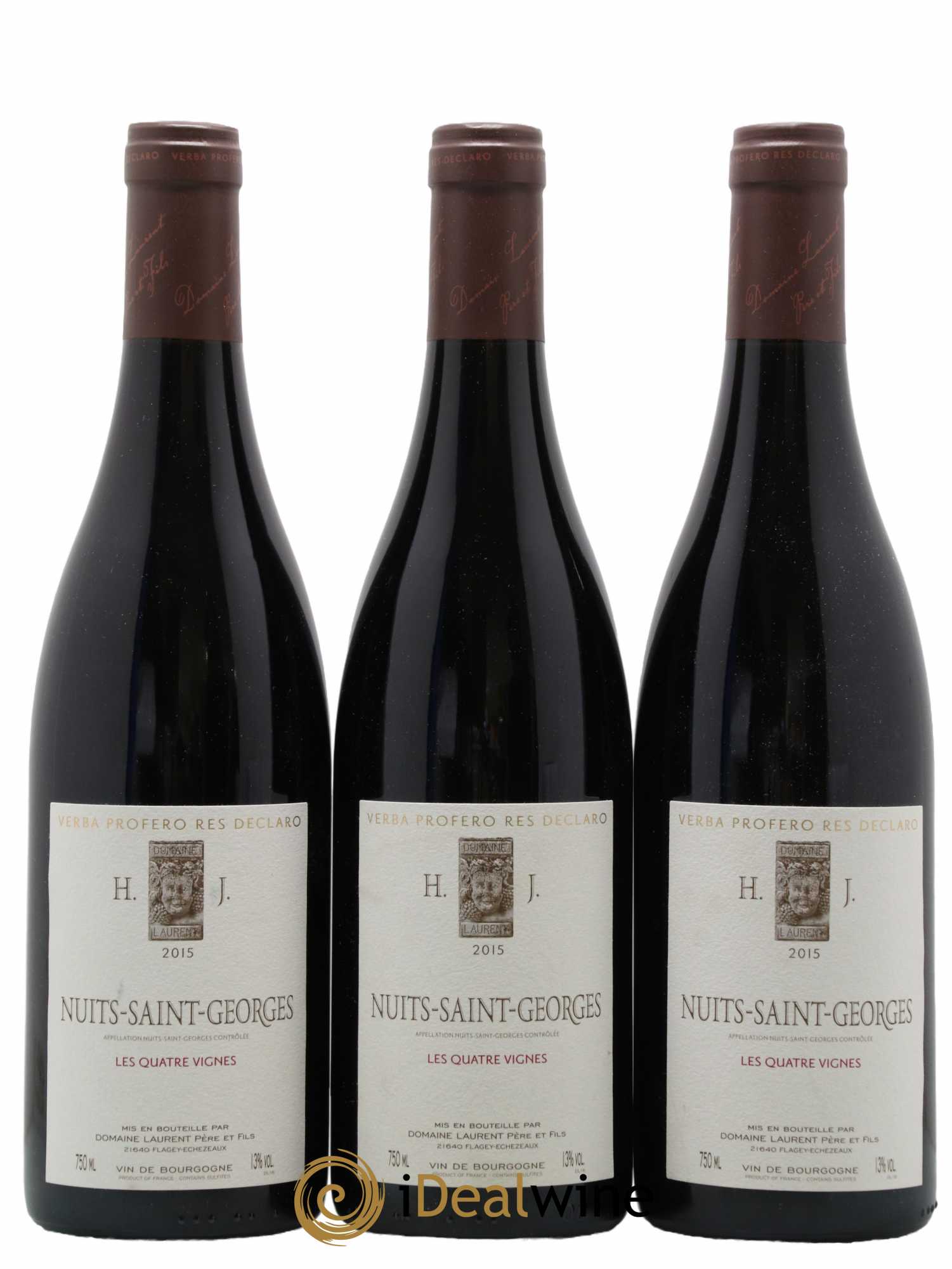 Nuits-Saint-Georges Les 4 vignes Dominique Laurent 2015 - Lot de 3 bouteilles - 0
