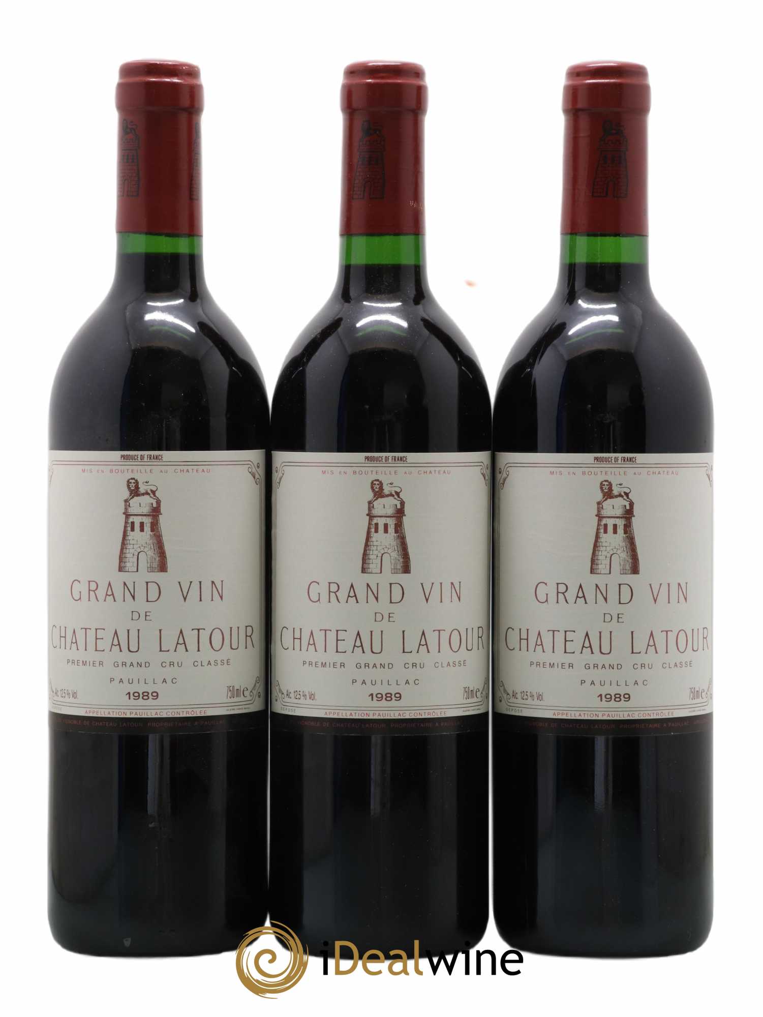 Château Latour 1er Grand Cru Classé 1989 - Lot de 3 bouteilles - 0