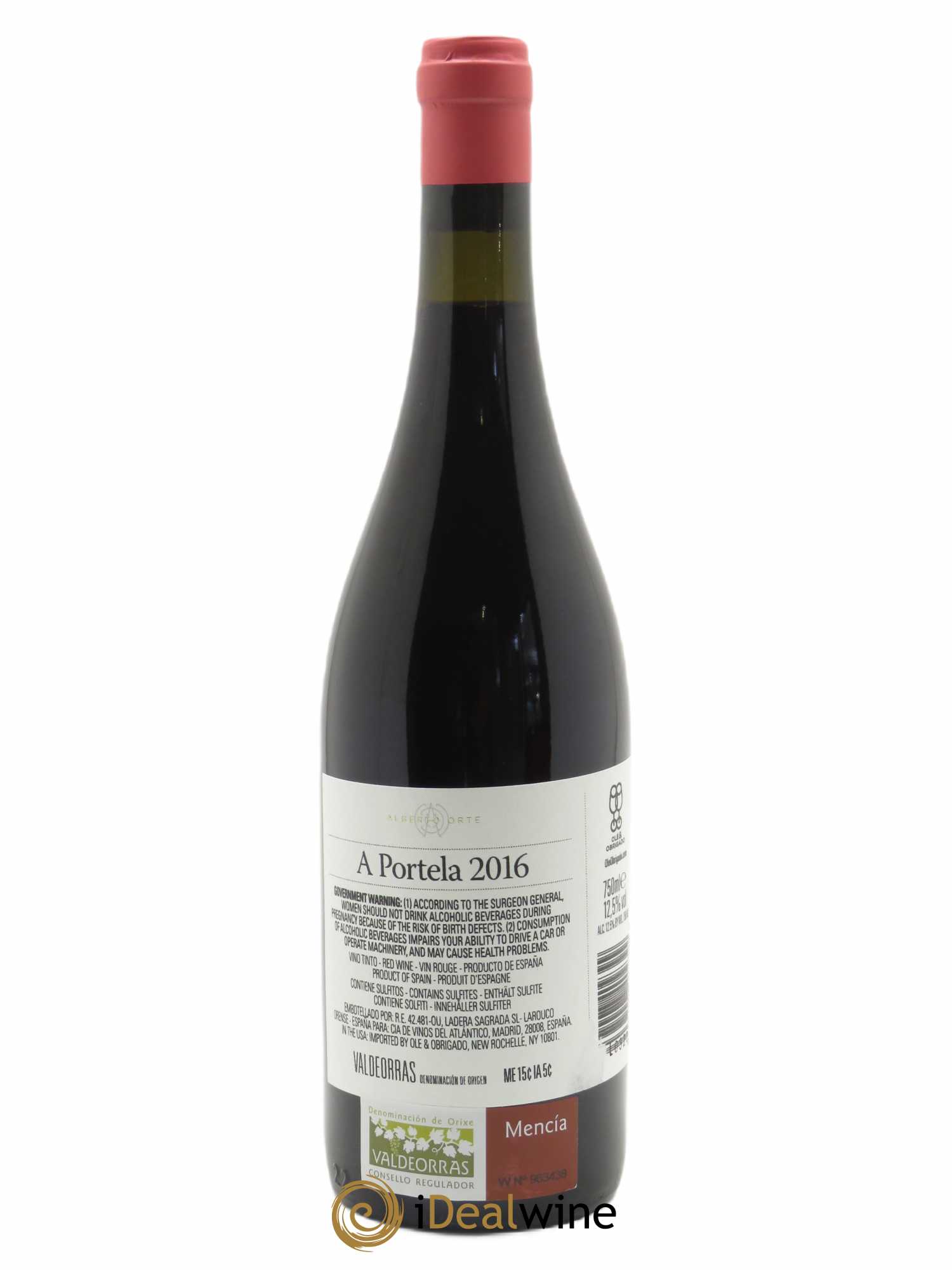 Valdeorras DO A Portela Alberto Orte 2016 - Lot de 1 bouteille - 1