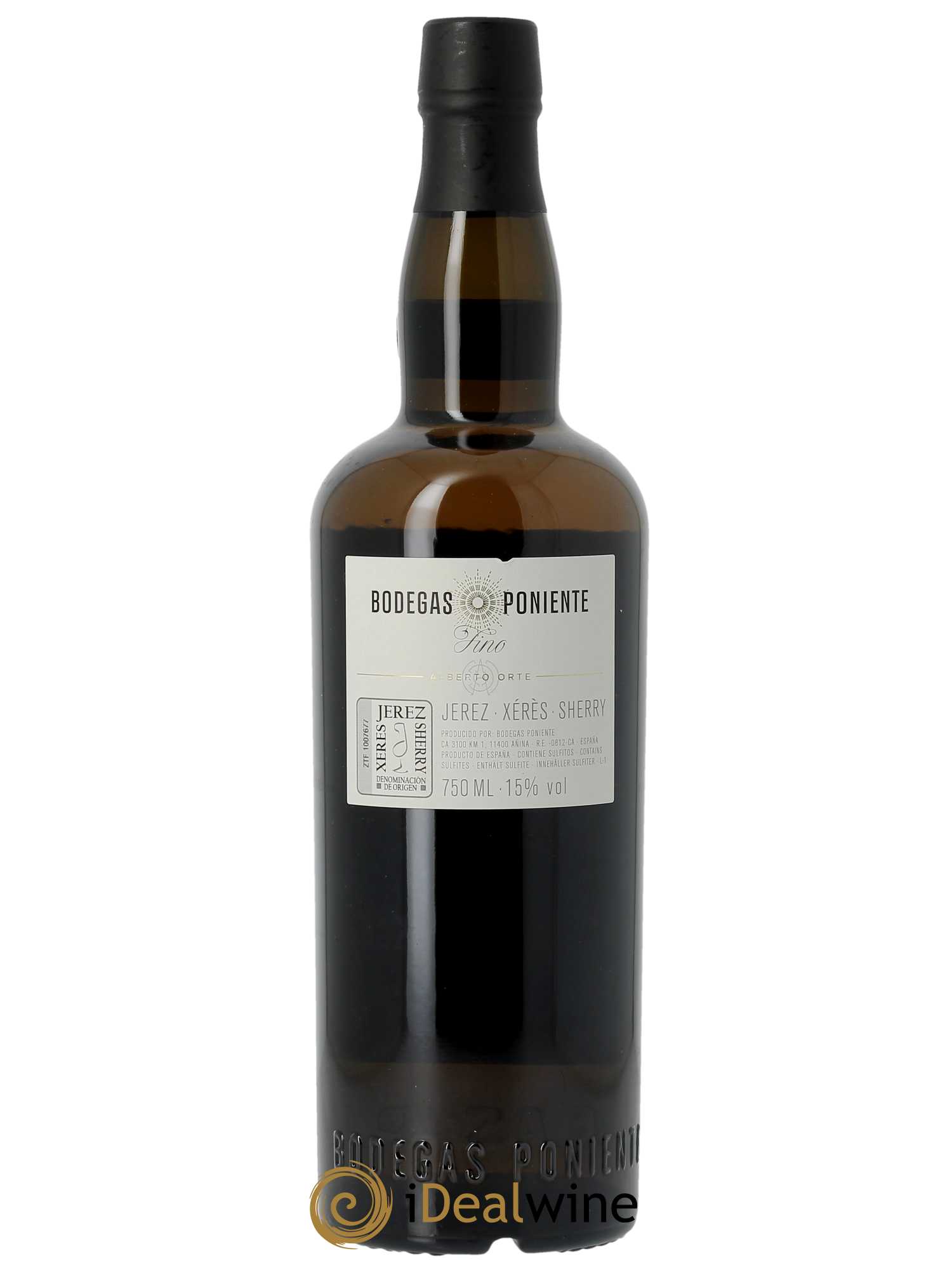 Jerez Fino Saca 1/22 Bodegas Poniente Alberto Orte - Lot de 1 bouteille - 1