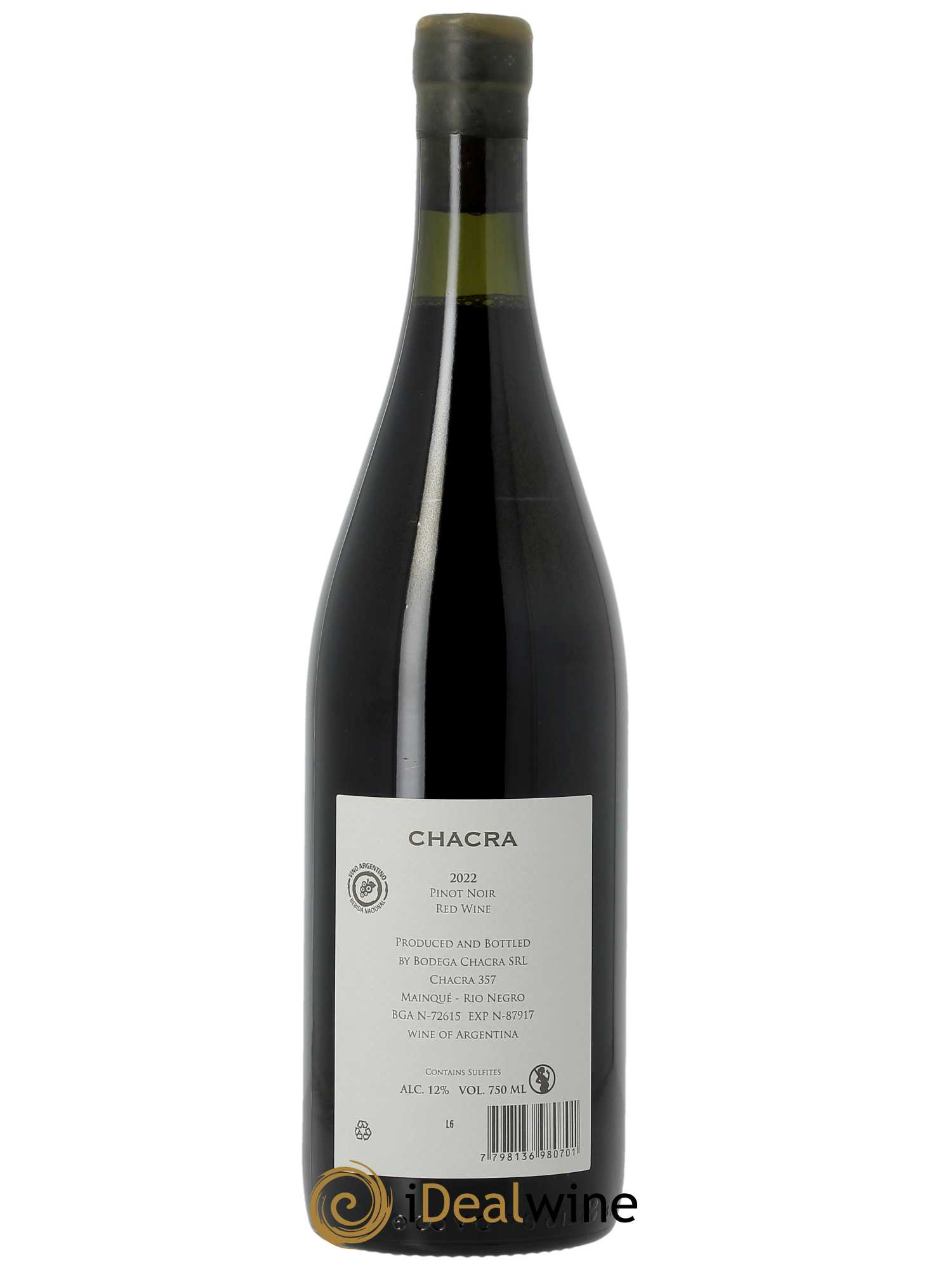 Patagonie Bodega Chacra Pinot Noir Cincuenta y cinco 2022 - Lot of 1 bottle - 1