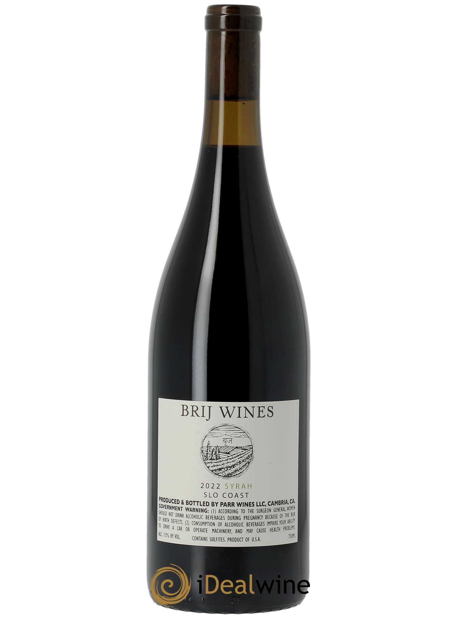 San Luis Obispo Coast Phelan Farm Brij Wines Syrah 2022 - Lot of 1 bottle - 1