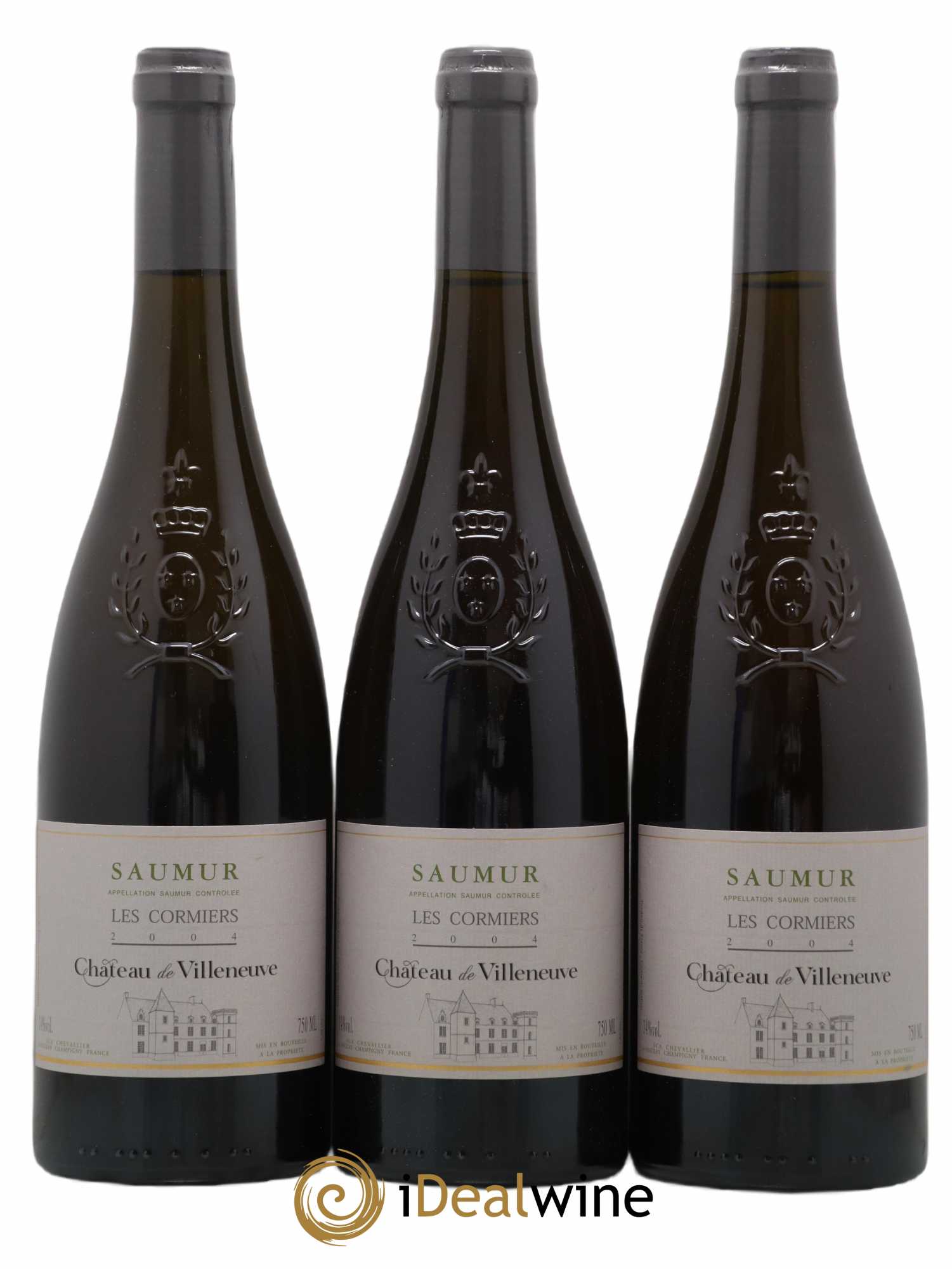 Saumur Les Cormiers Château de Villeneuve 2004 - Lot de 3 bouteilles - 0
