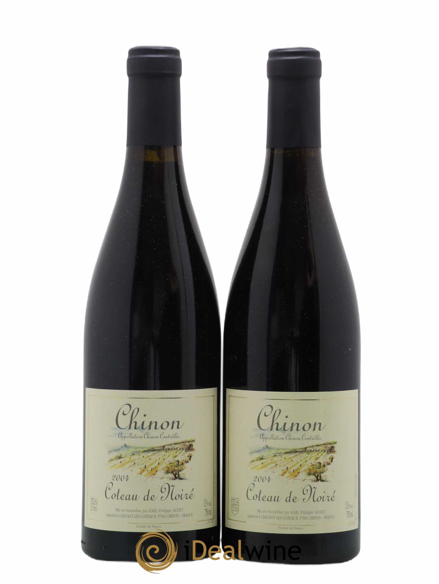 Chinon Coteau de Noiré Philippe Alliet 2004 - Lot de 2 bouteilles - 0