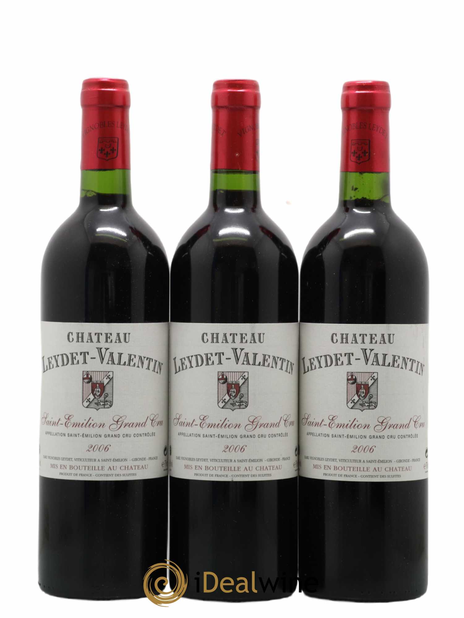 Saint-Émilion Grand Cru Château Leydet Valentin 2006 - Lot de 3 bouteilles - 0