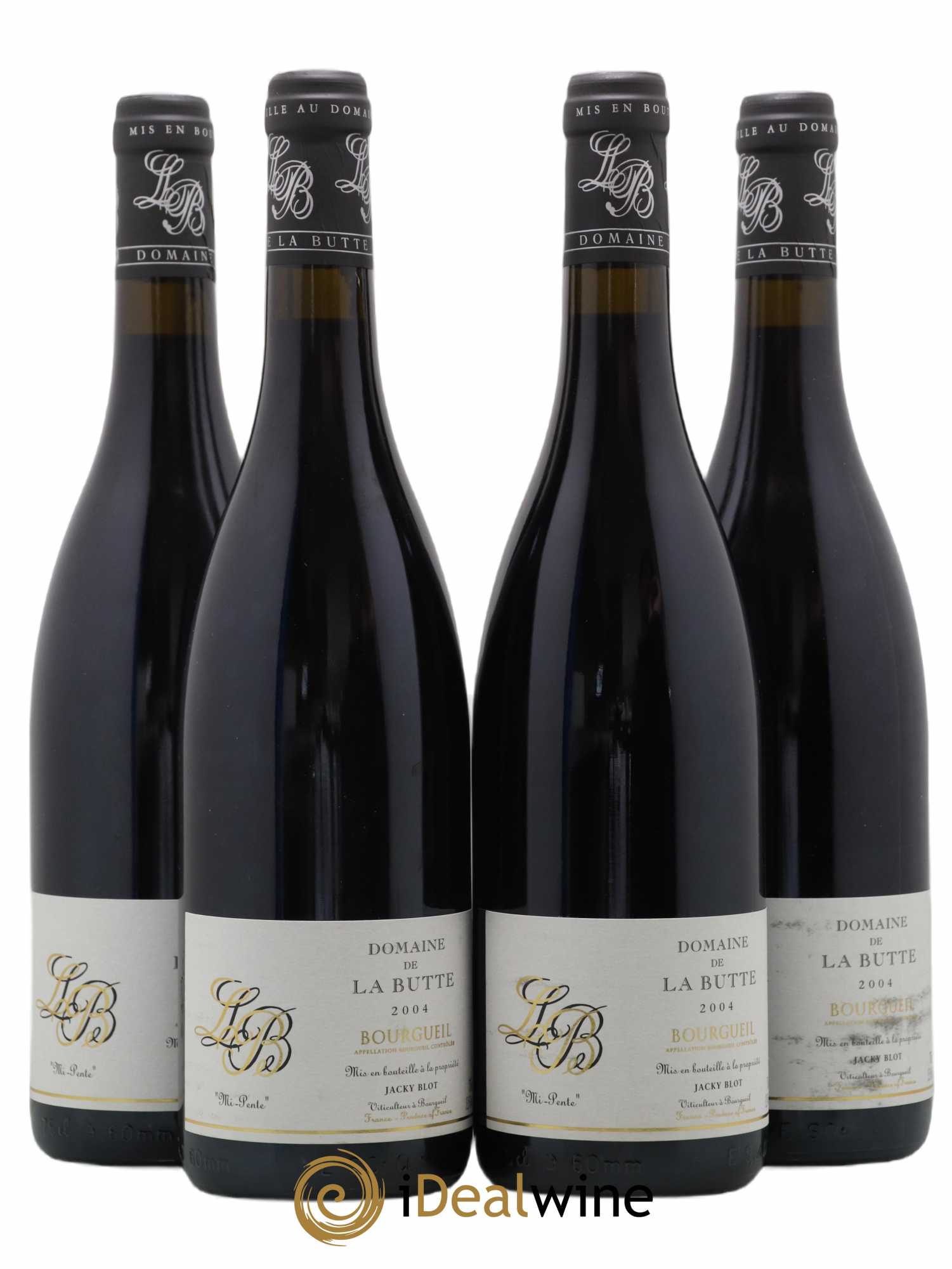 Bourgueil Mi-Pente Domaine de La Butte - Jacky Blot 2004 - Lot de 4 bouteilles - 0
