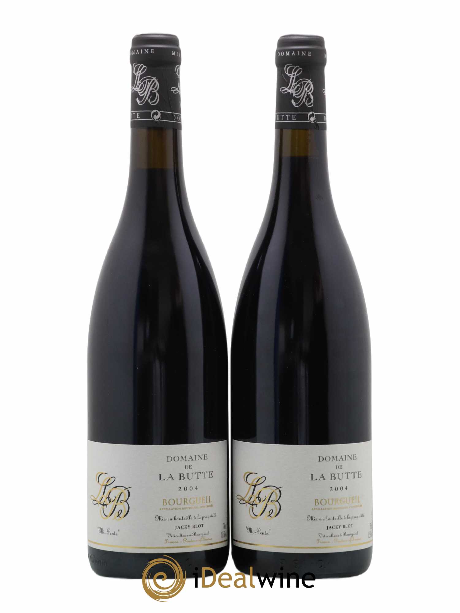 Bourgueil Mi-Pente Domaine de La Butte - Jacky Blot 2004 - Lot de 2 bouteilles - 0