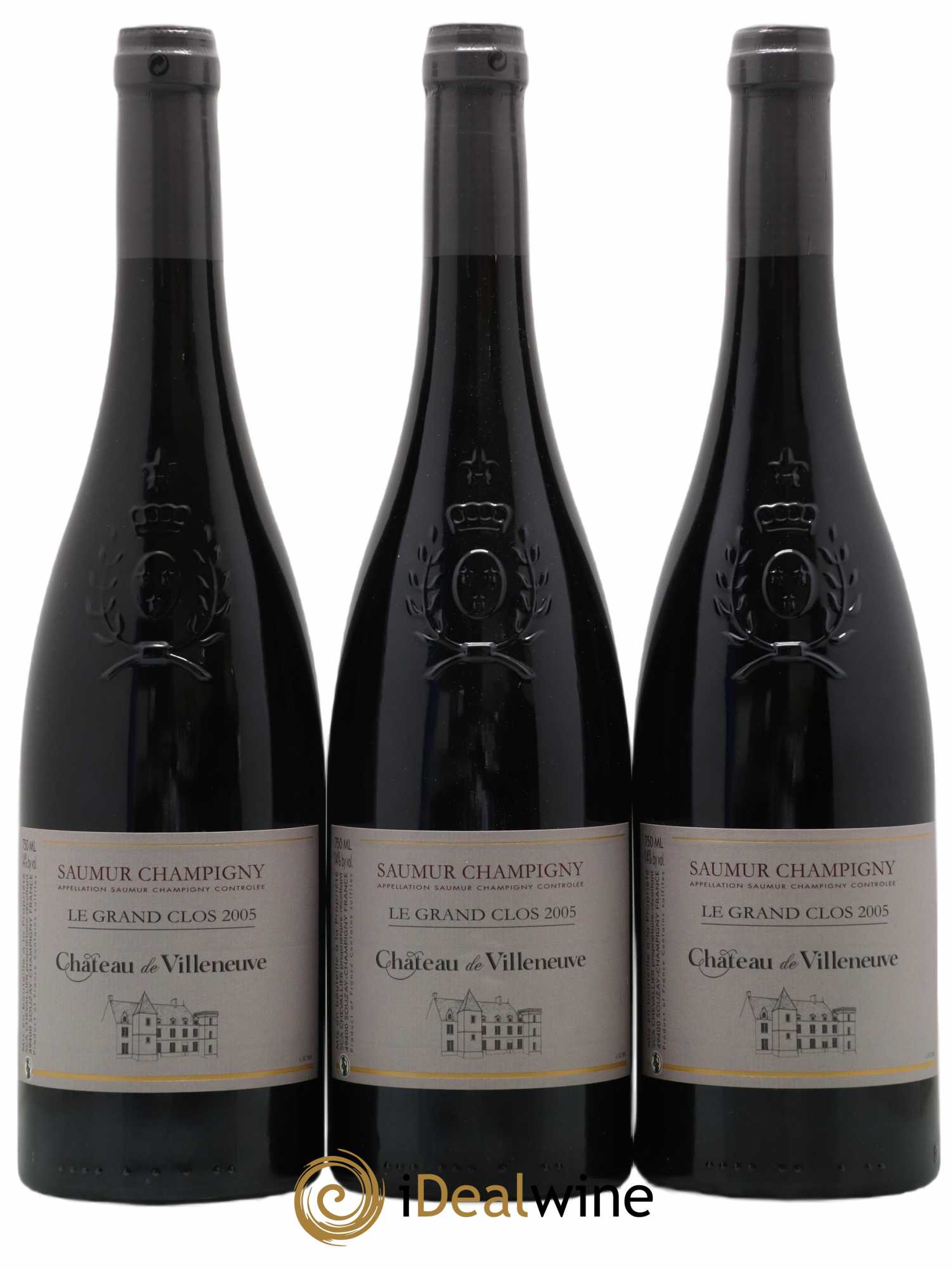 Saumur-Champigny Le Grand Clos Château de Villeneuve 2005 - Lot de 3 bouteilles - 0