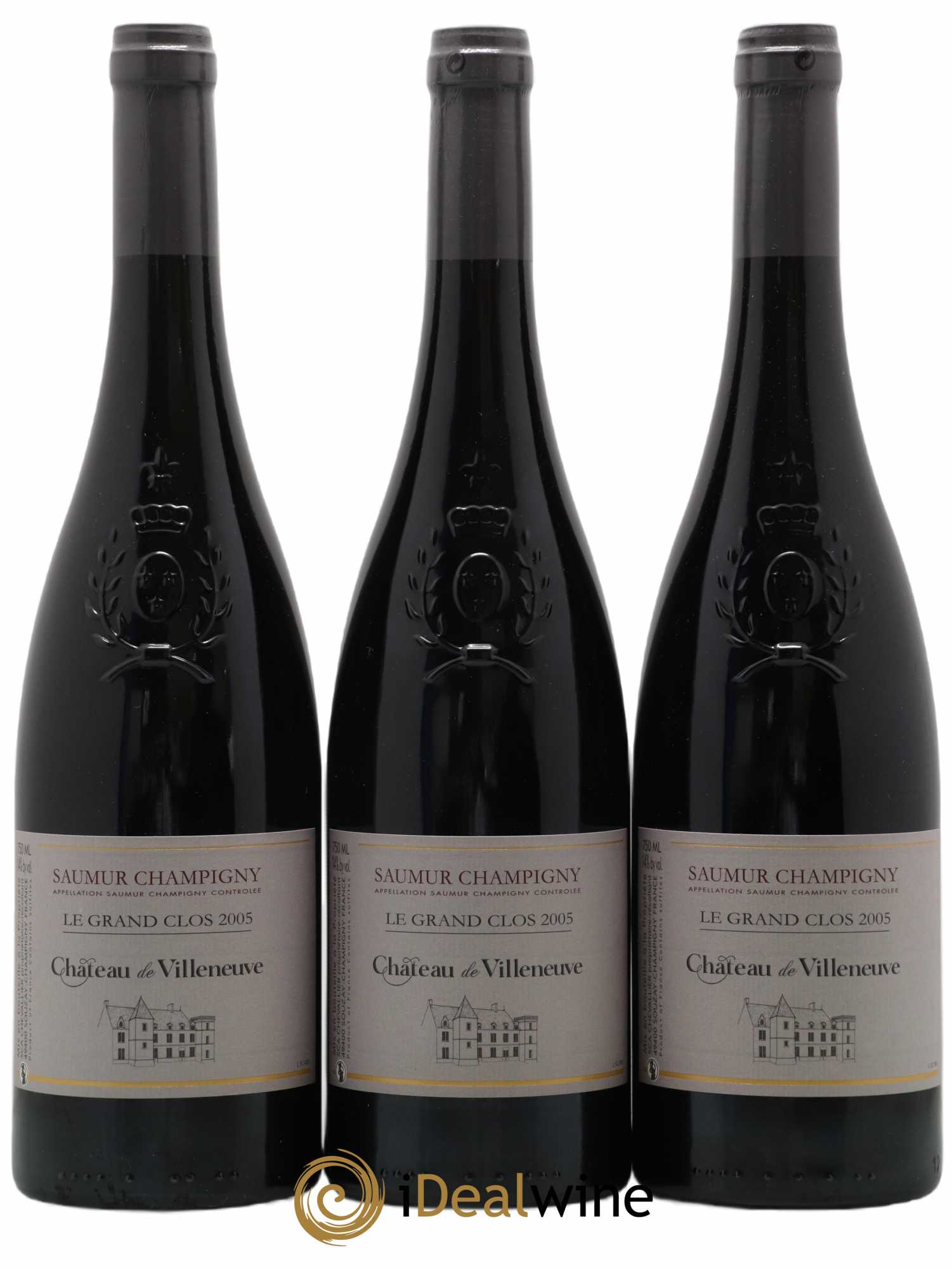 Saumur-Champigny Le Grand Clos Château de Villeneuve 2005 - Lot de 3 bouteilles - 0