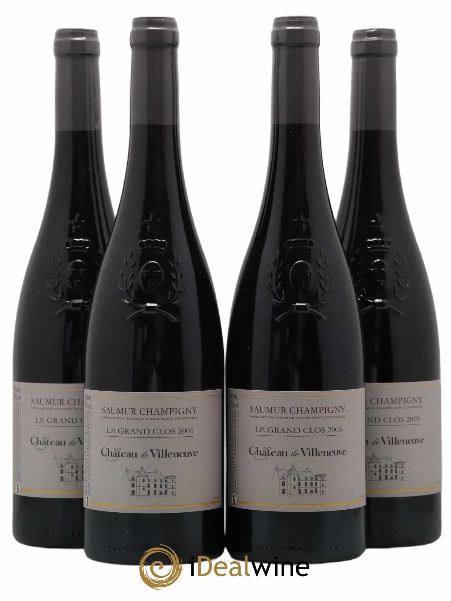 Saumur-Champigny Le Grand Clos Château de Villeneuve 2005 - Lot de 4 bouteilles - 0