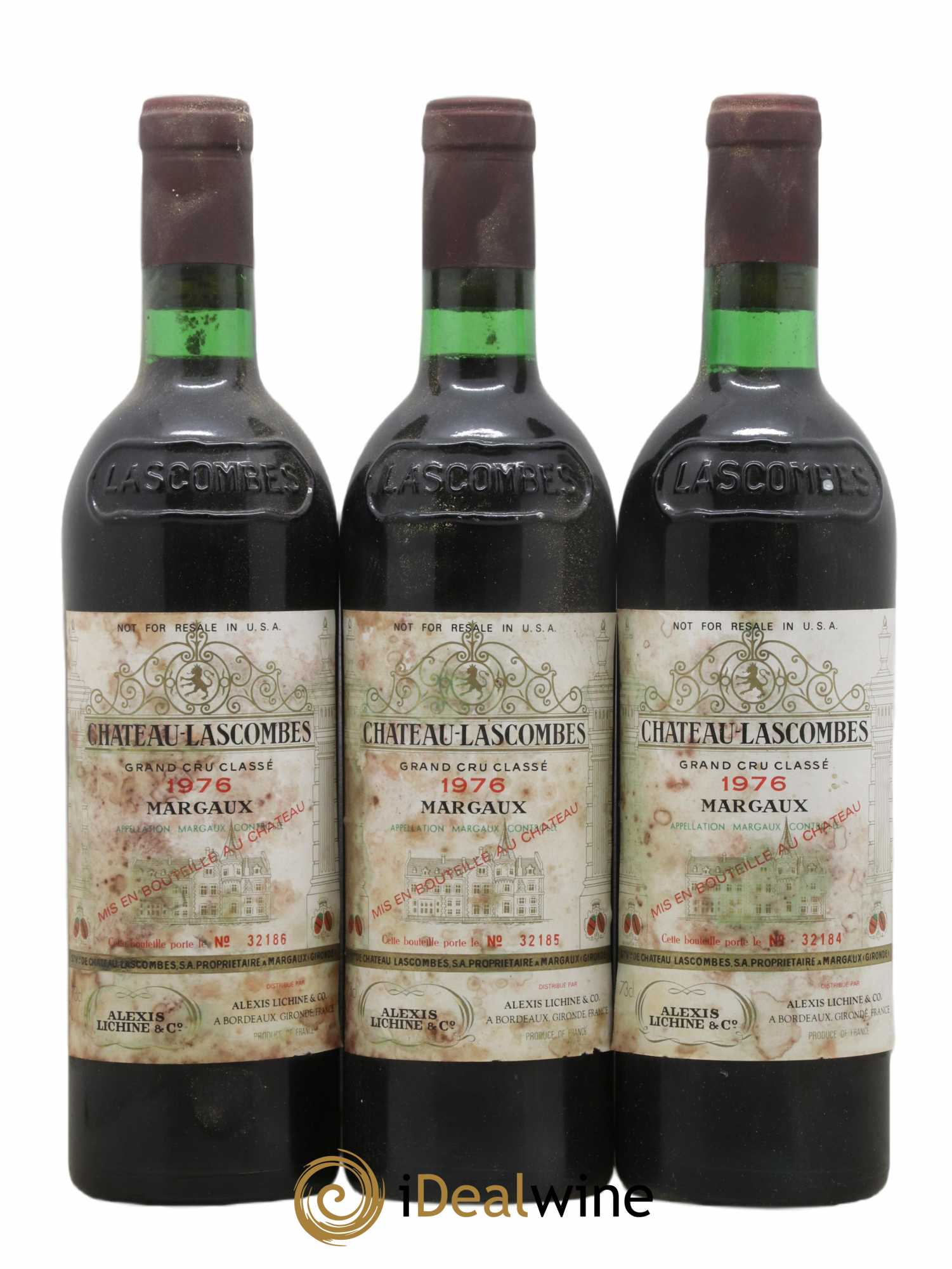 Château Lascombes 2ème Grand Cru Classé 1976 - Lot de 3 bouteilles - 0
