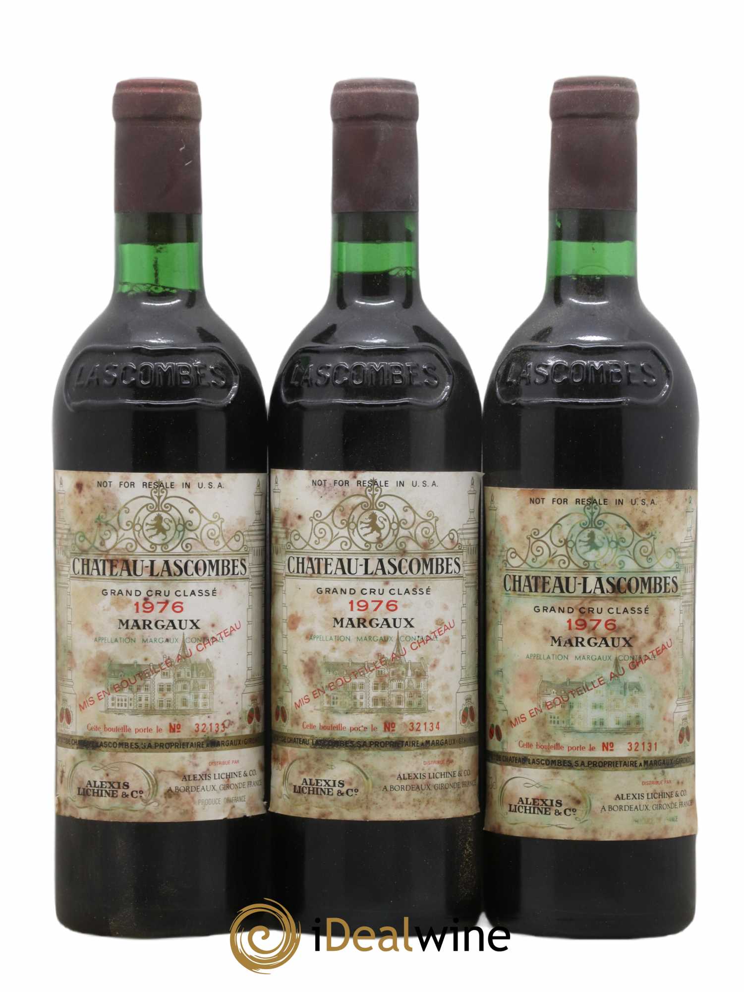 Château Lascombes 2ème Grand Cru Classé 1976 - Lot de 3 bouteilles - 0
