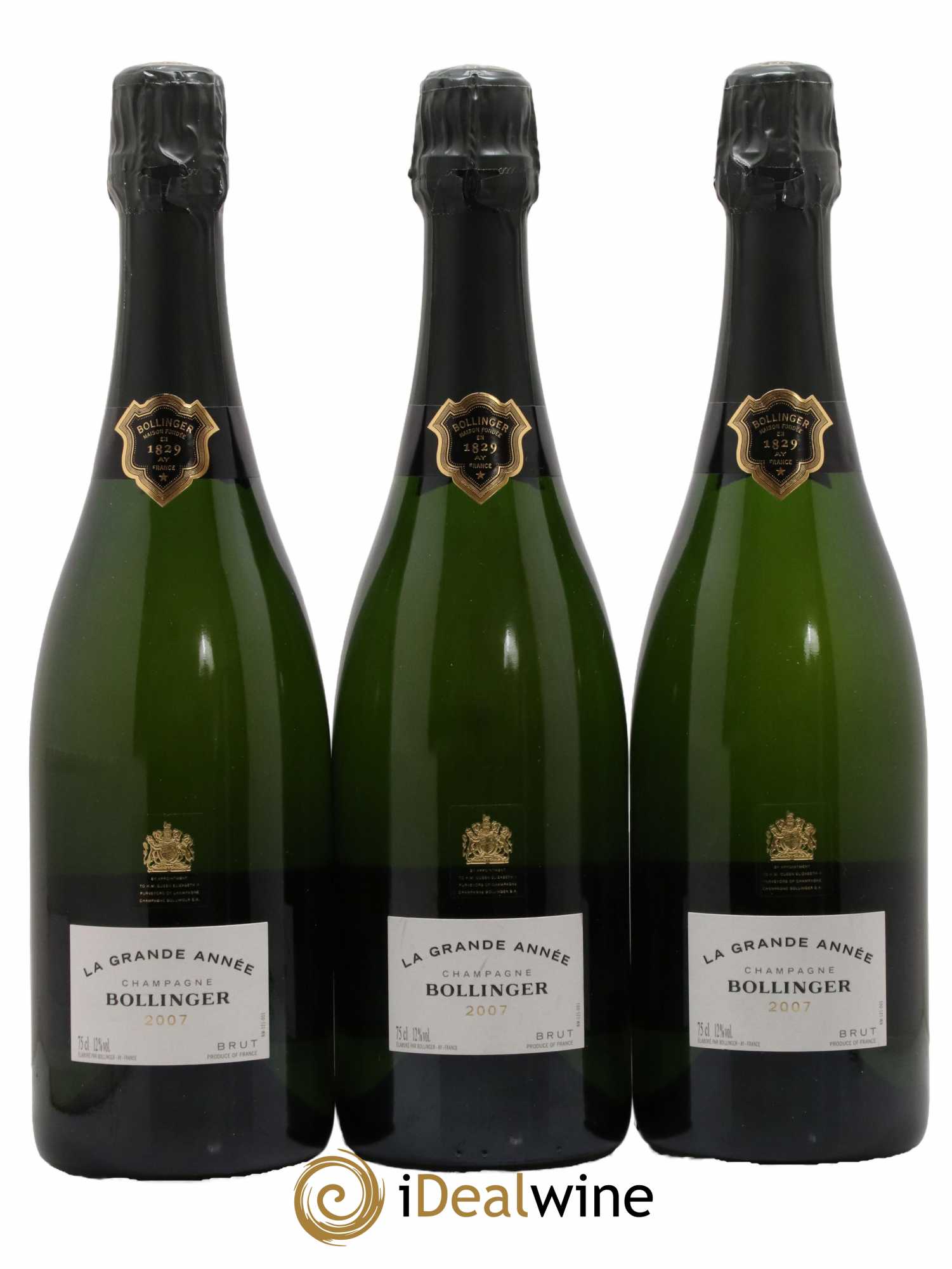 La Grande Année Brut Bollinger 2007 - Lot de 3 bouteilles - 0