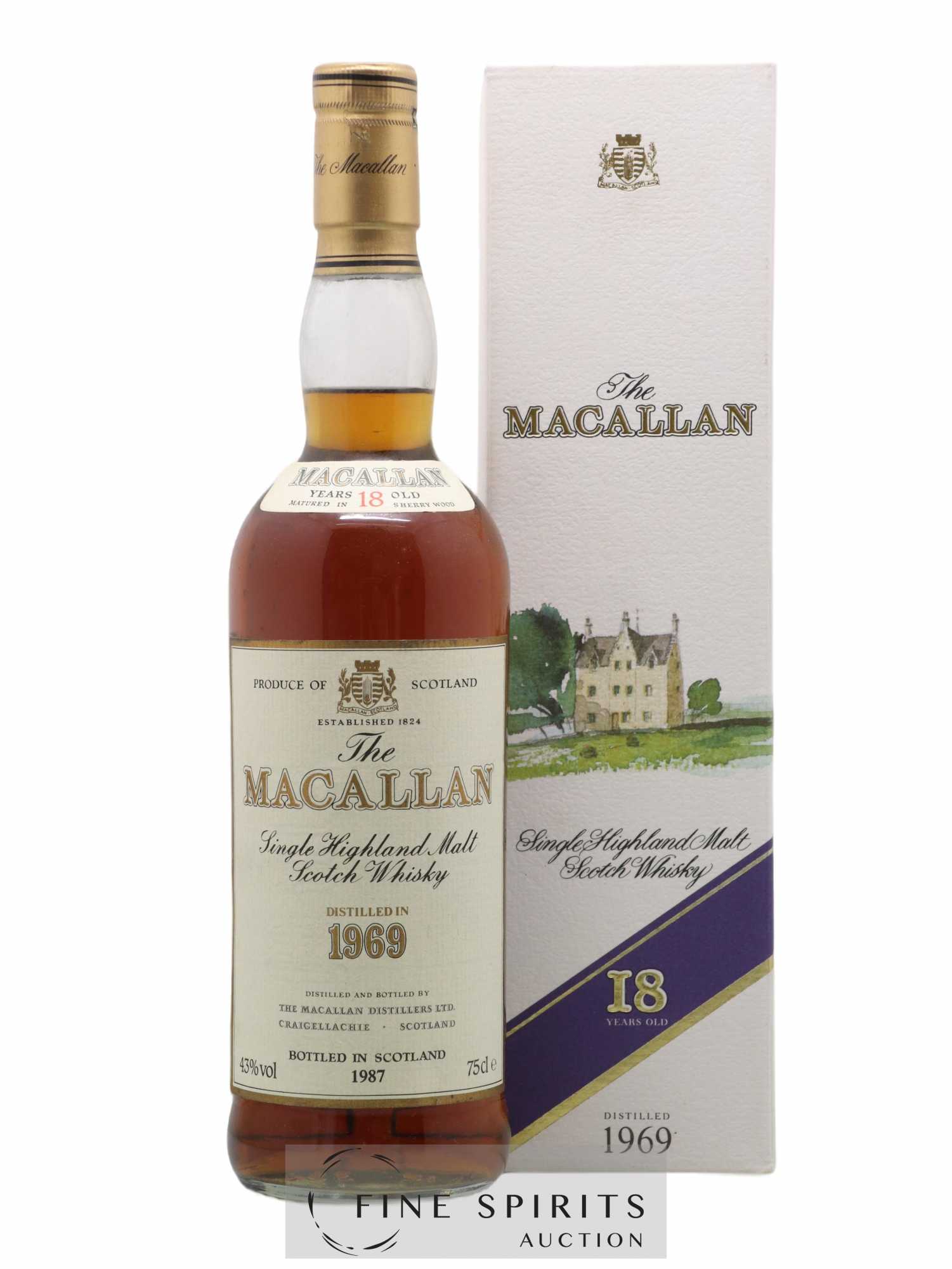 Macallan (The) 18 years 1969 Of. Sherry Wood Matured - bottled 1987 - Lot of 1 bottle - 0