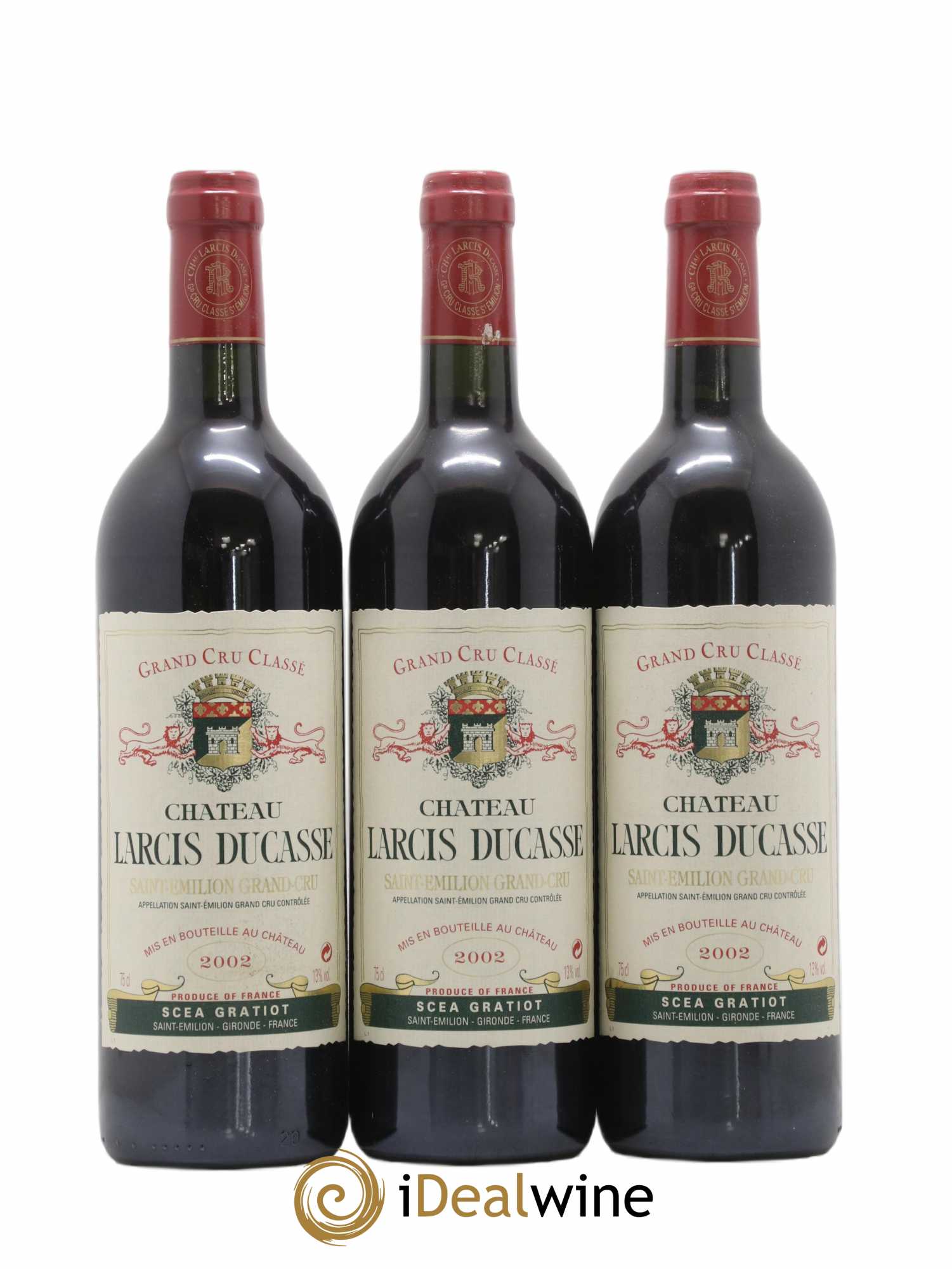 Château Larcis Ducasse 1er Grand Cru Classé B 2002 - Lot de 12 bouteilles - 1