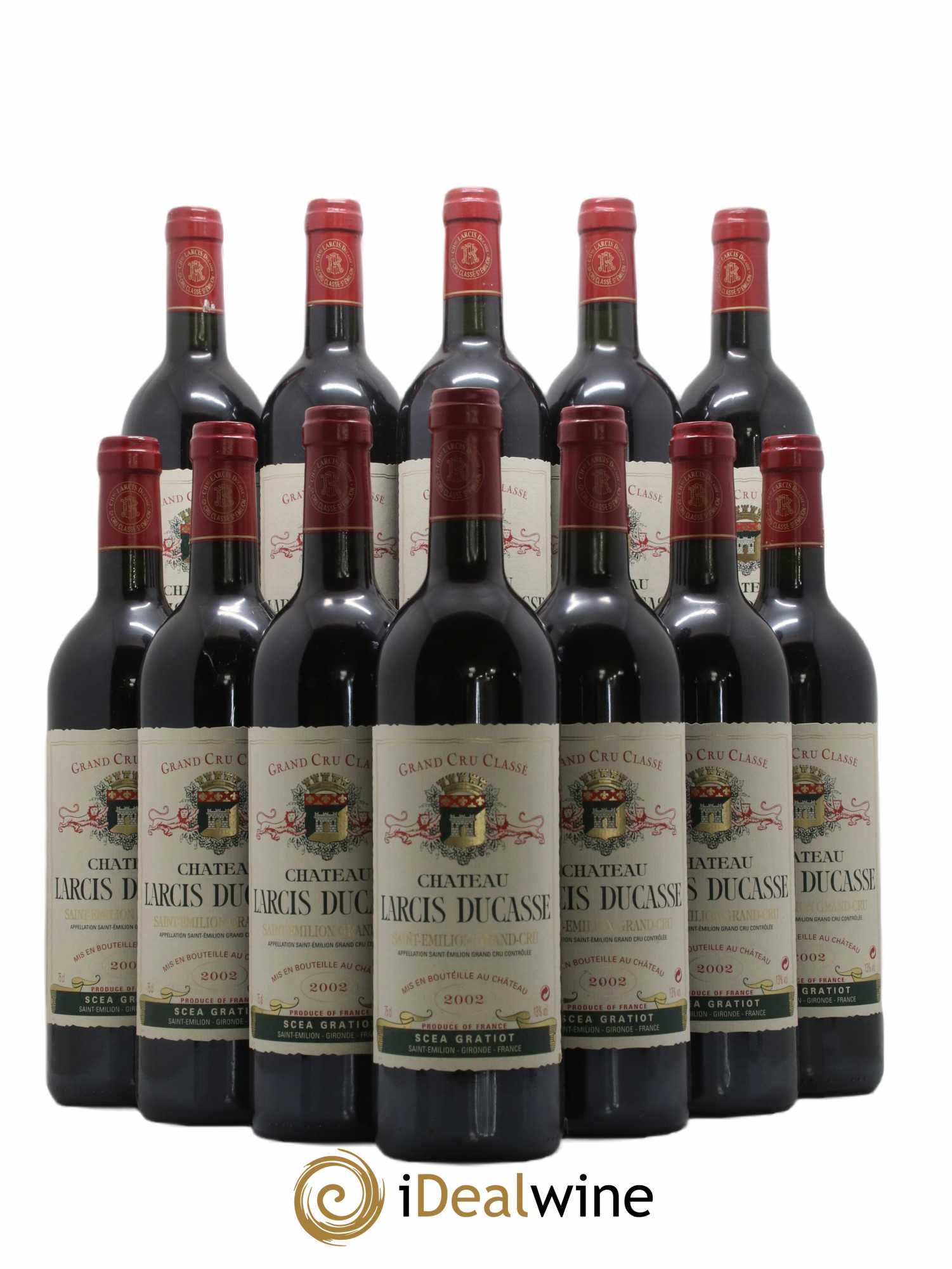 Château Larcis Ducasse 1er Grand Cru Classé B 2002 - Lot de 12 bouteilles - 0