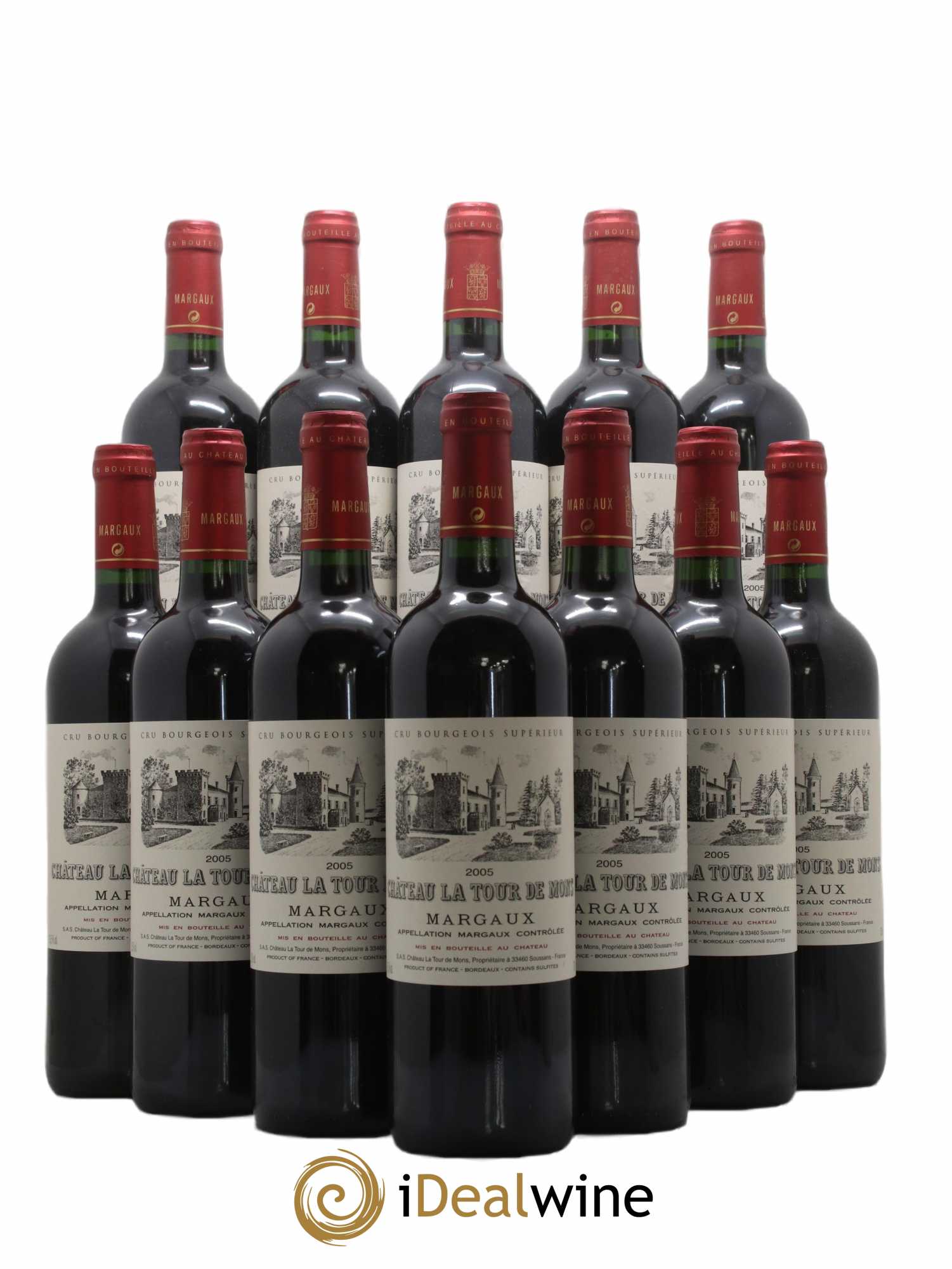 Château la Tour de Mons Cru Bourgeois 2005 - Lot de 12 bouteilles - 0