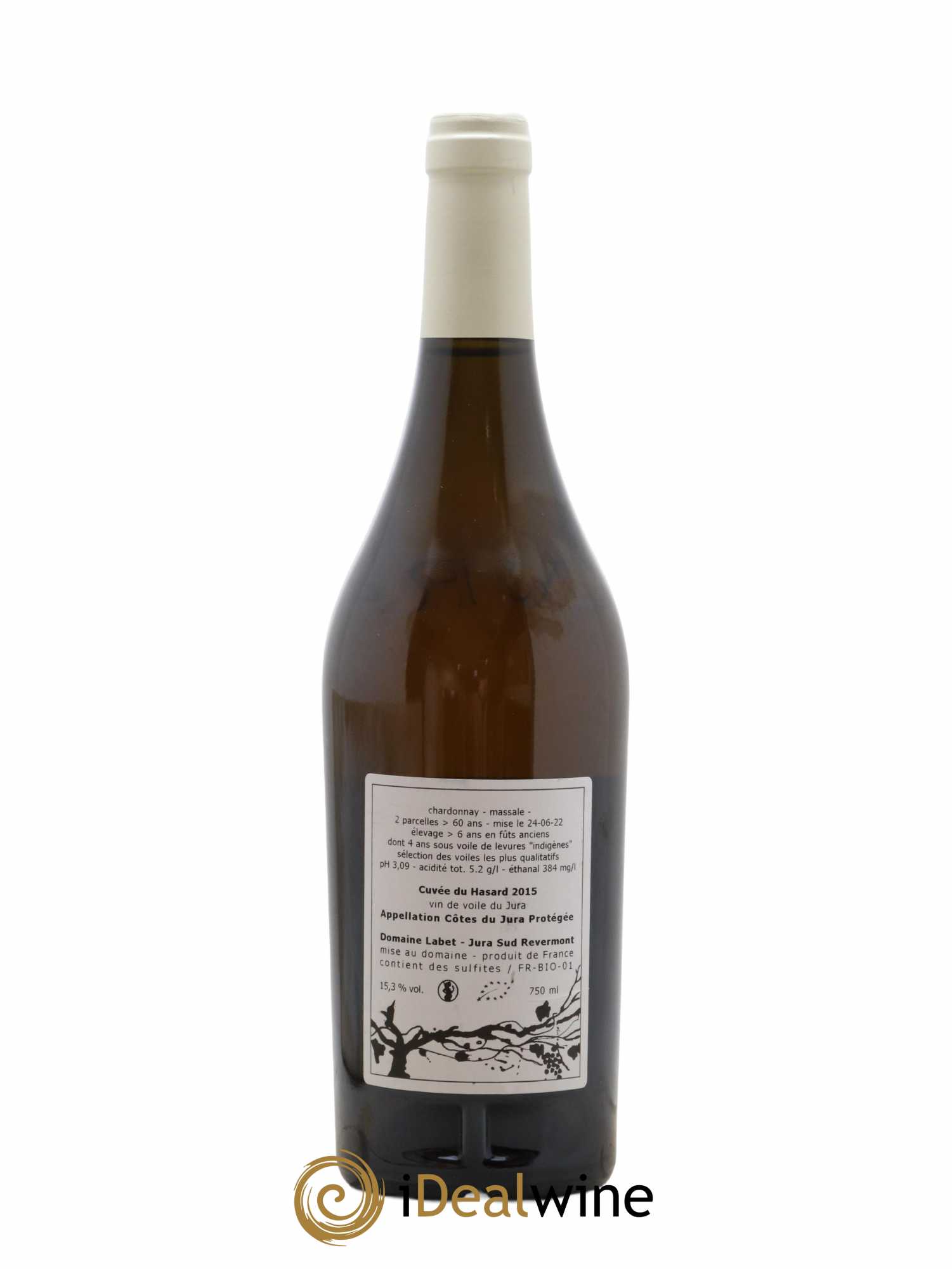 Côtes du Jura Vin de voile Chardonnay du Hasard Romain - Julien - Charline Labet 2015 - Lot of 1 bottle - 1