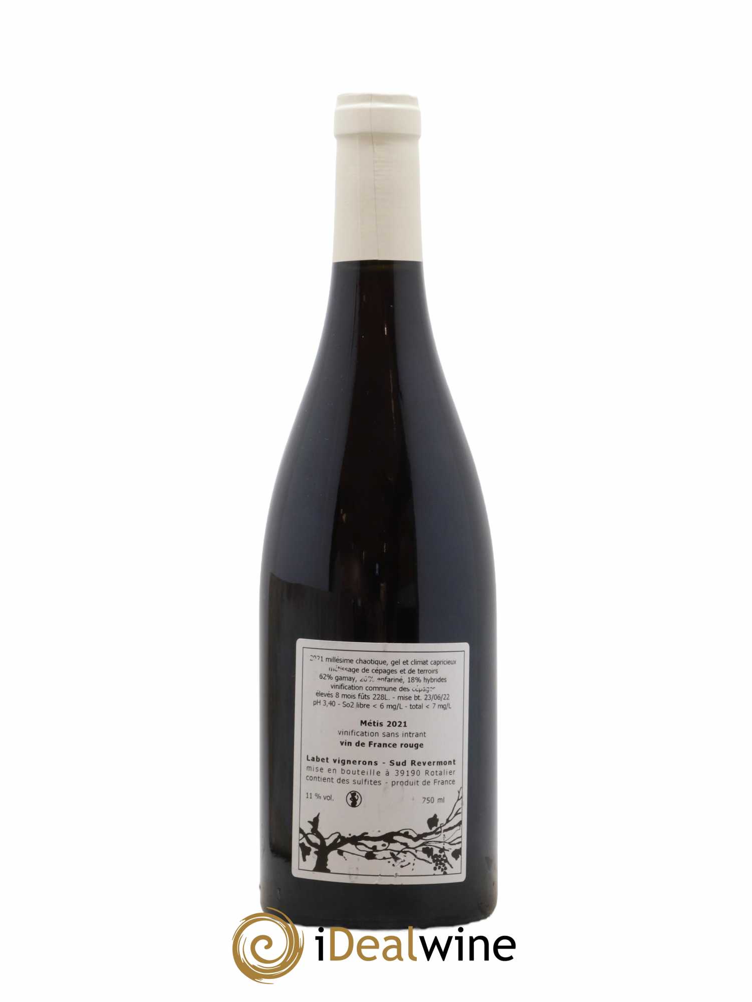Vin de France Métis Romain - Julien - Charline Labet 2021 - Lot de 1 bouteille - 1