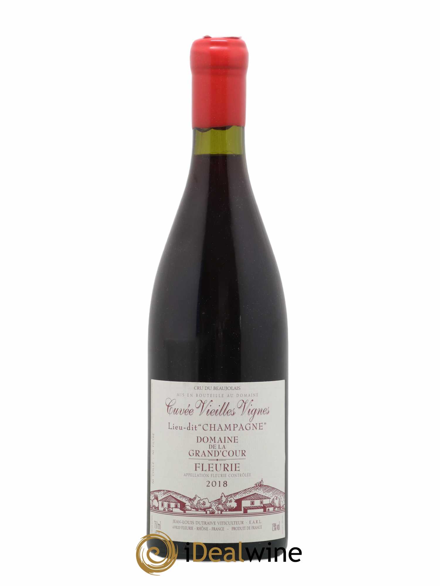Fleurie Champagne - Cuvée Vieilles Vignes Grand'cour (Domaine de la) - Jean-Louis Dutraive 2018 - Lot de 1 bouteille - 0