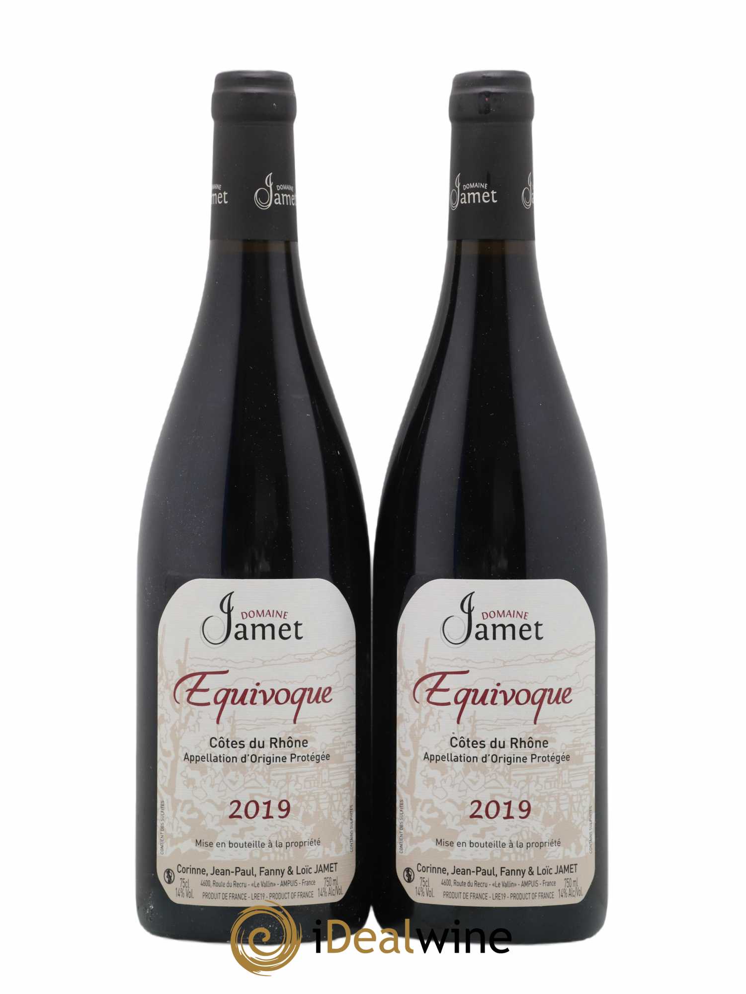 Côtes-du-Rhône Equivoque Jamet (Domaine) 2019 - Lot de 2 bouteilles - 0