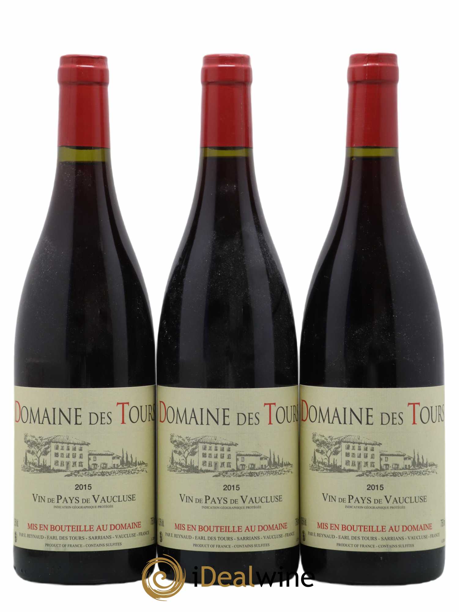 Vaucluse (Vin de Pays de Vaucluse) Domaine des Tours Emmanuel Reynaud 2015 - Lot of 3 bottles - 0