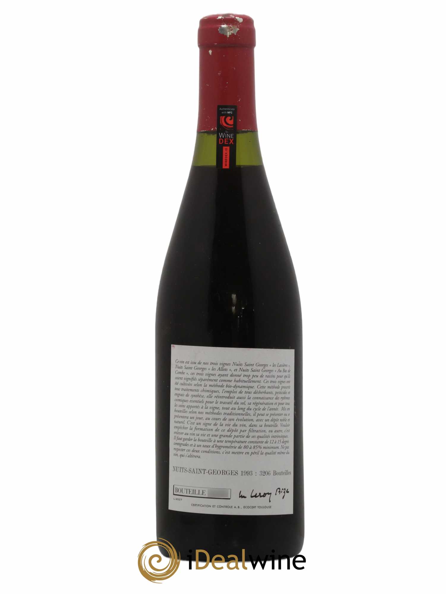 Nuits-Saint-Georges Leroy (Domaine) 1993 - Lot de 1 bouteille - 1