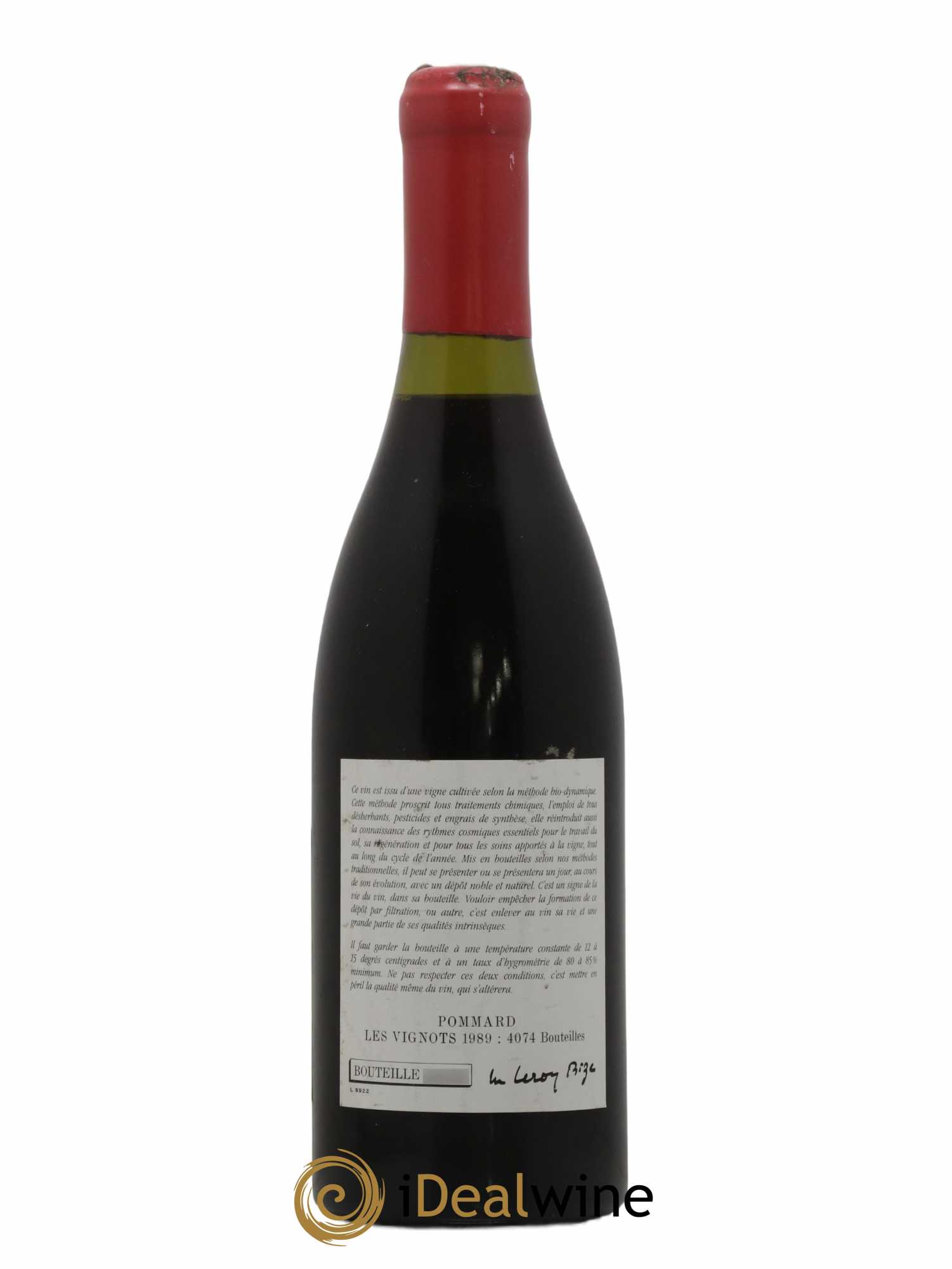 Pommard Les Vignots Leroy (Domaine) 1989 - Lot de 1 bouteille - 1