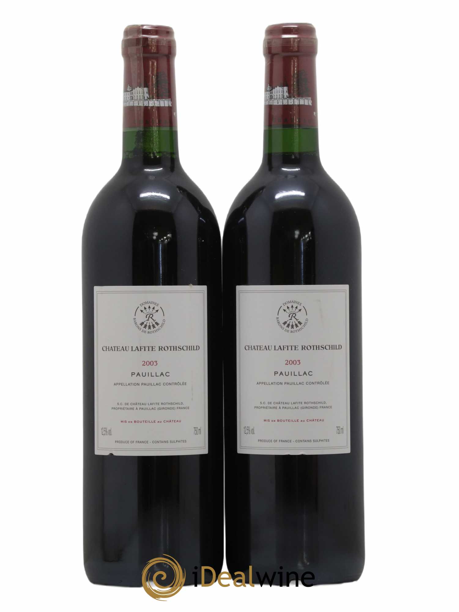 Château Lafite Rothschild 1er Grand Cru Classé 2003 - Lot de 2 bouteilles - 1