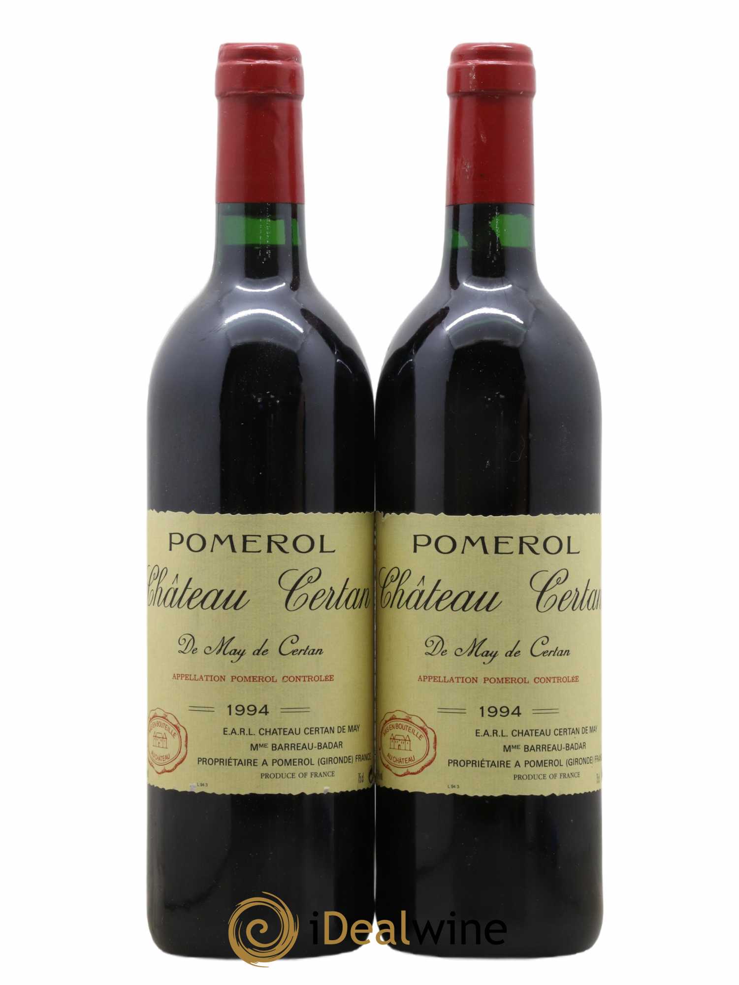 Château Certan de May 1994 - Lot de 2 bouteilles - 0