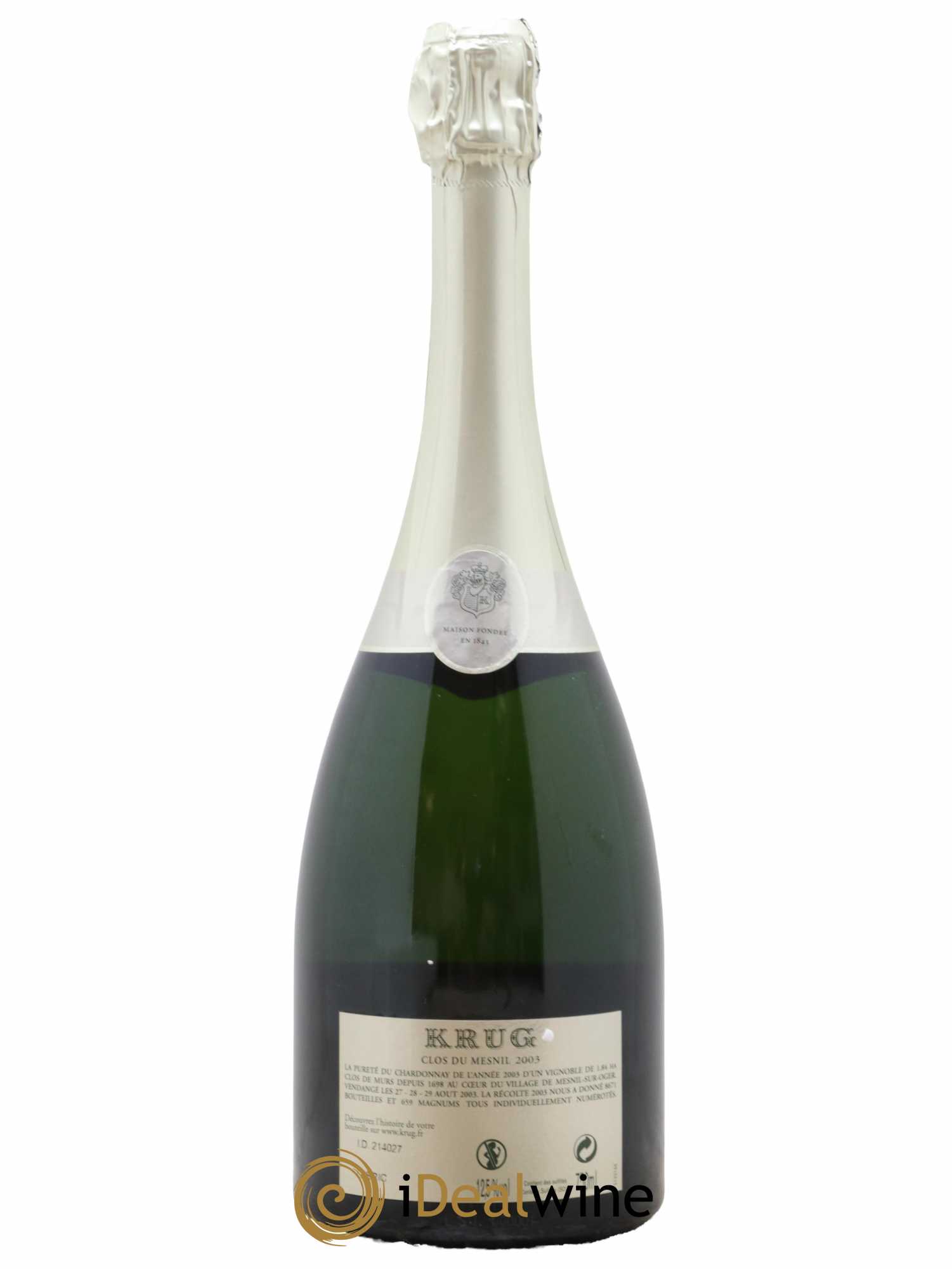 Clos du Mesnil Krug 2003 - Lot de 1 bouteille - 2