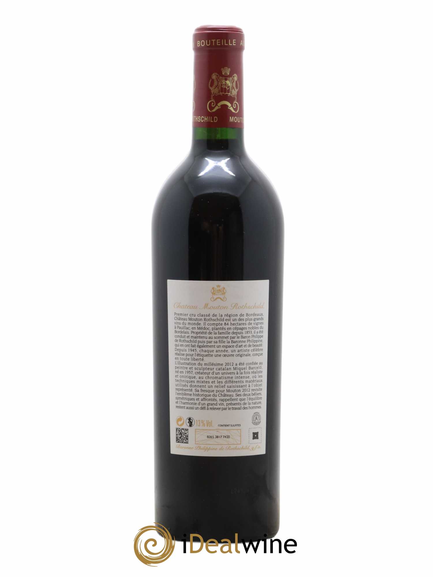 Château Mouton Rothschild 1er Grand Cru Classé 2012 - Lot de 1 bouteille - 1