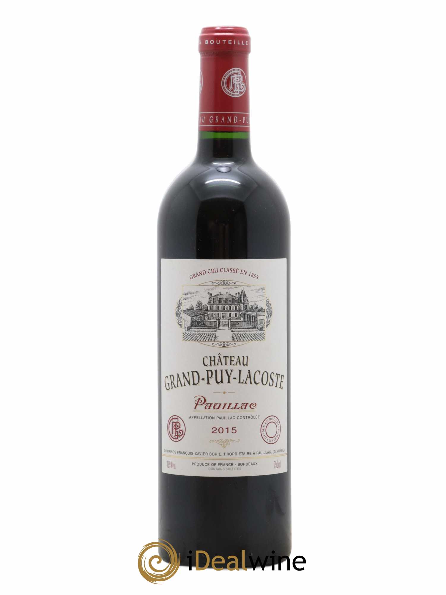 Château Grand Puy Lacoste 5ème Grand Cru Classé 2015 - Lot de 1 bouteille - 0