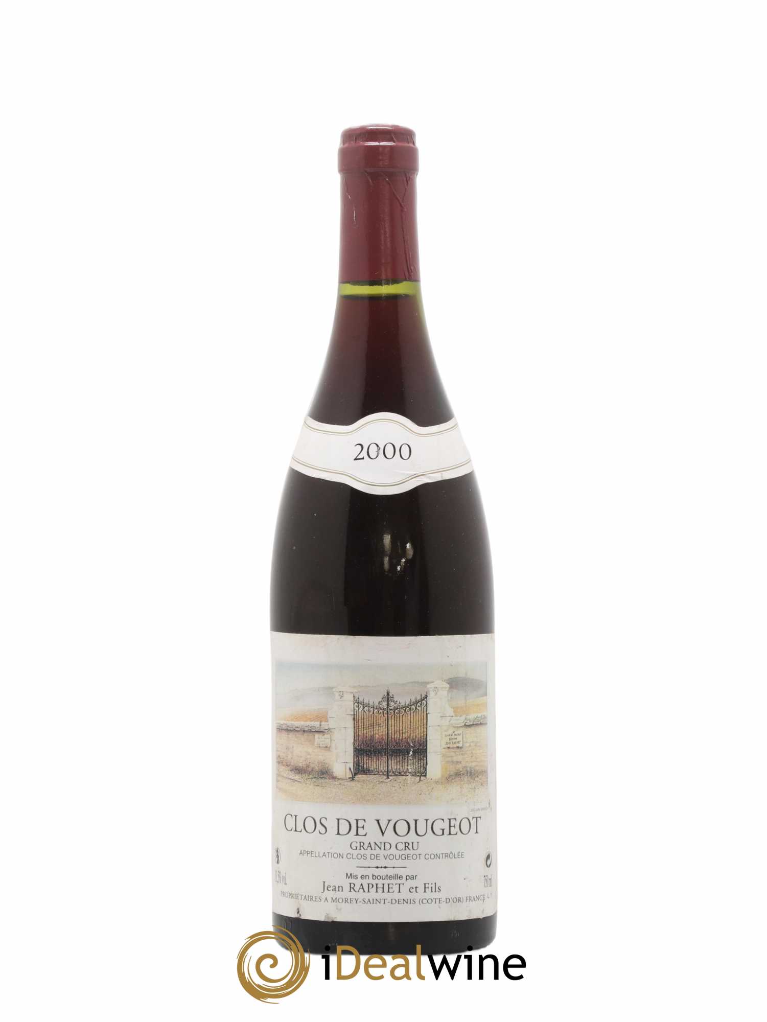 Clos de Vougeot Grand Cru Jean Raphet 2000 - Lot de 1 bouteille - 0