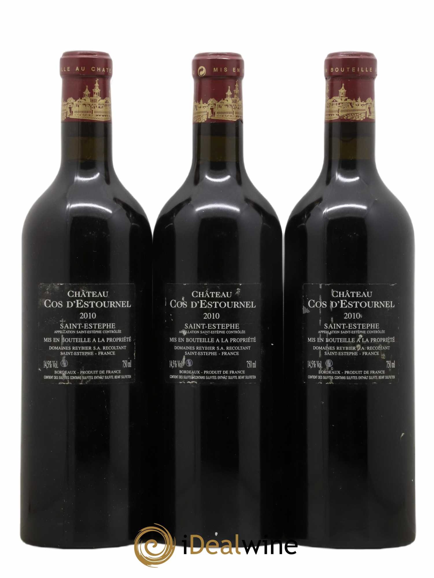 Cos d'Estournel 2ème Grand Cru Classé 2010 - Lot de 3 bouteilles - 1