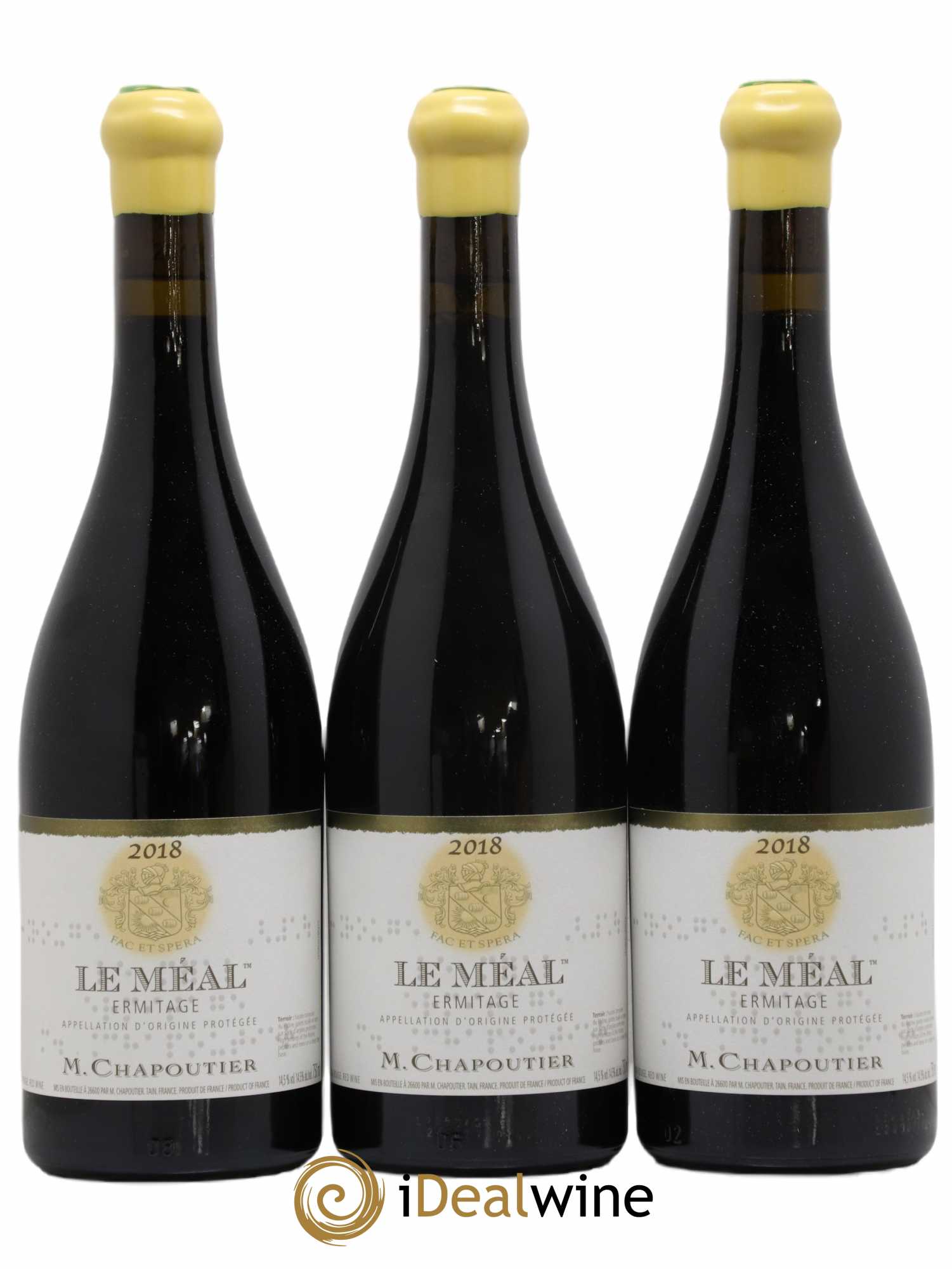 Hermitage Ermitage Le Méal Chapoutier 2018 - Lot de 3 bouteilles - 0