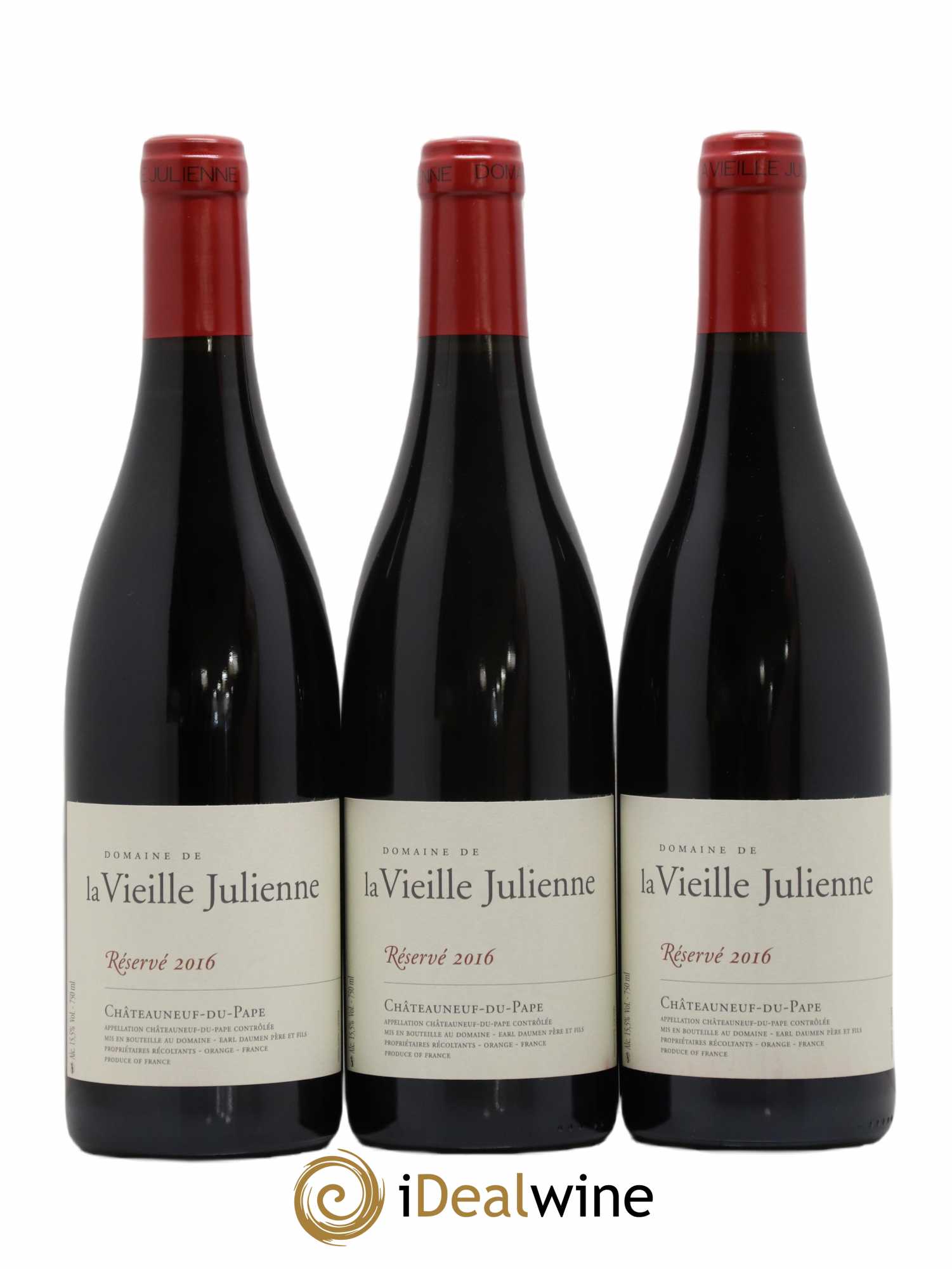 Châteauneuf-du-Pape Vieille Julienne (Domaine de la) Réservé Jean-Paul Daumen 2016 - Lot de 3 bouteilles - 0