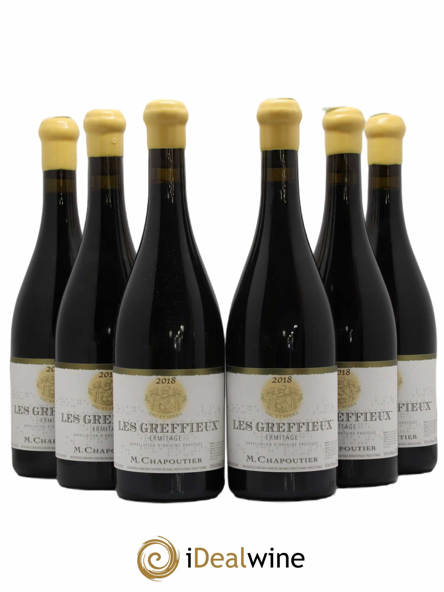 Hermitage Ermitage Les Greffieux Chapoutier 2018 - Lot de 6 bouteilles - 0