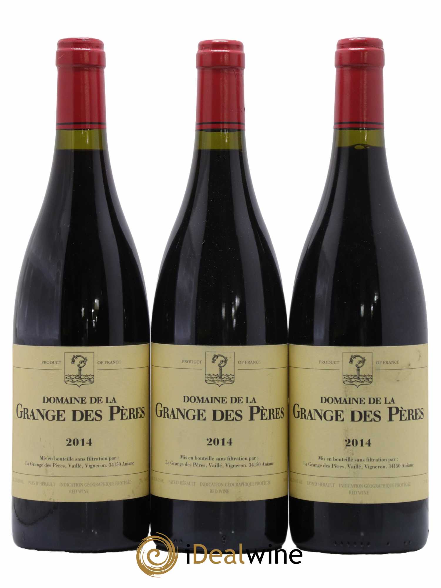 Pays d'Hérault Grange des Pères Laurent Vaillé 2014 - Lot de 3 bouteilles - 0