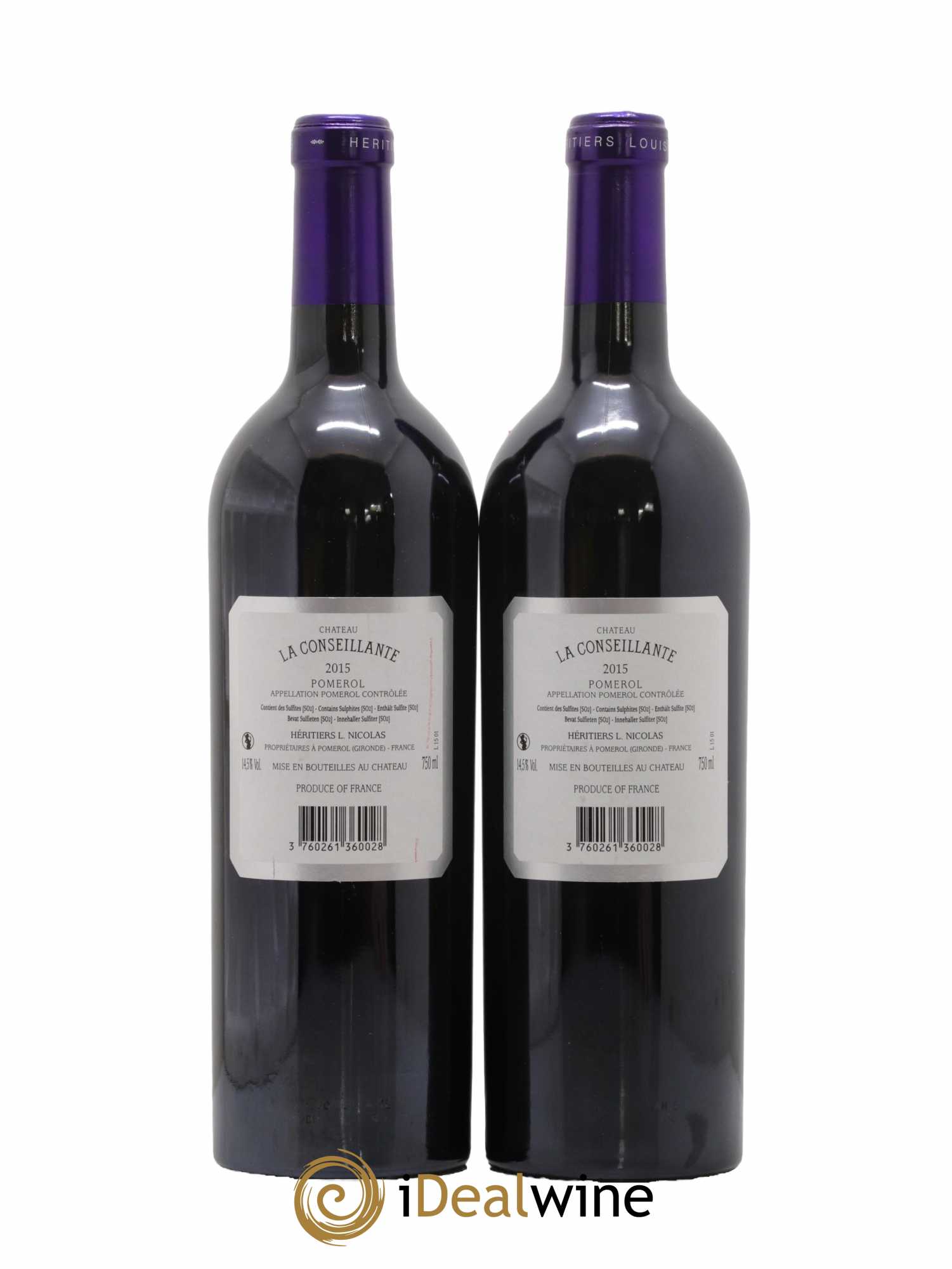 Château la Conseillante 2015 - Lot de 2 bouteilles - 1