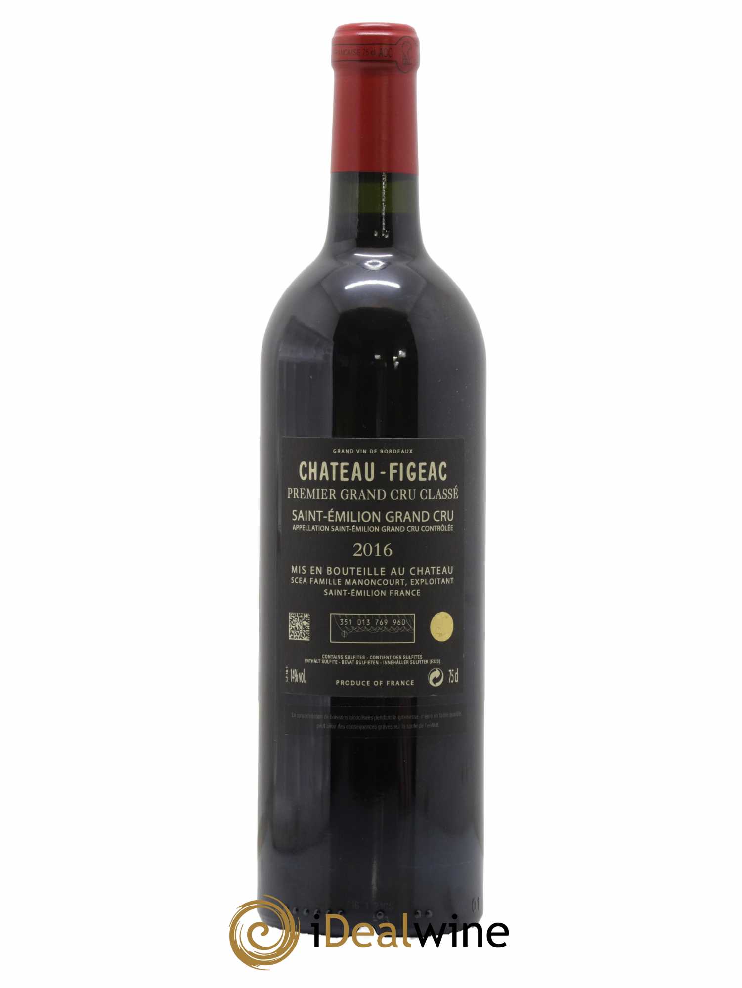 Château Figeac 1er Grand Cru Classé A 2016 - Lot de 1 bouteille - 1