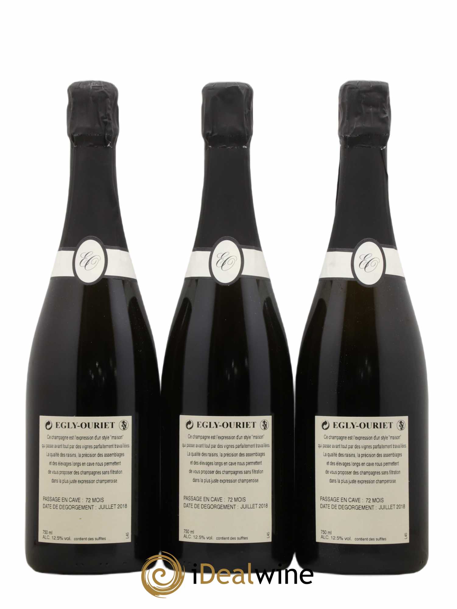 Blanc de Noirs Les Crayères Vieilles vignes Egly-Ouriet Brut Grand Cru - Lot de 3 bouteilles - 1