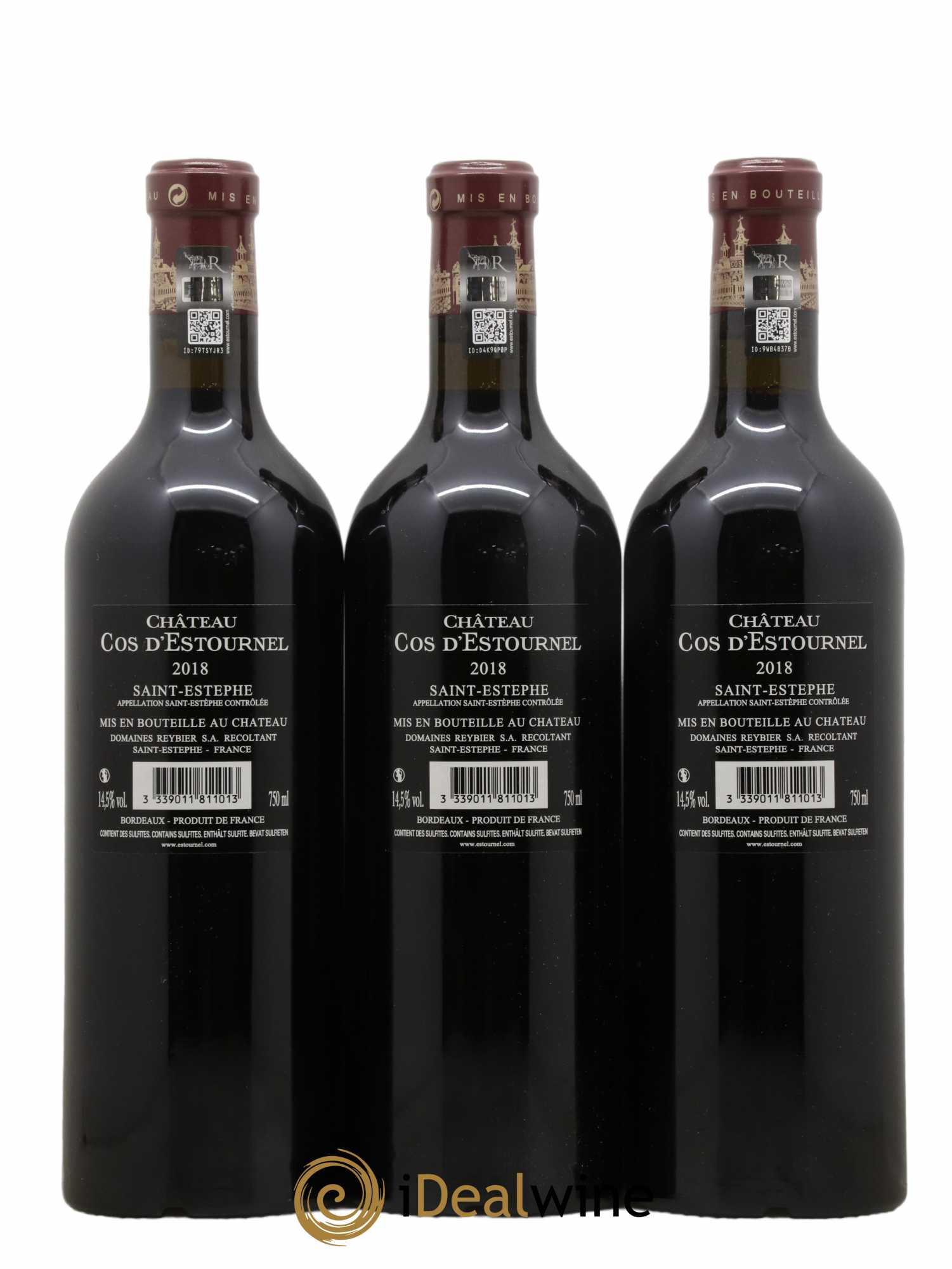 Cos d'Estournel 2ème Grand Cru Classé 2018 - Lot de 3 bouteilles - 1