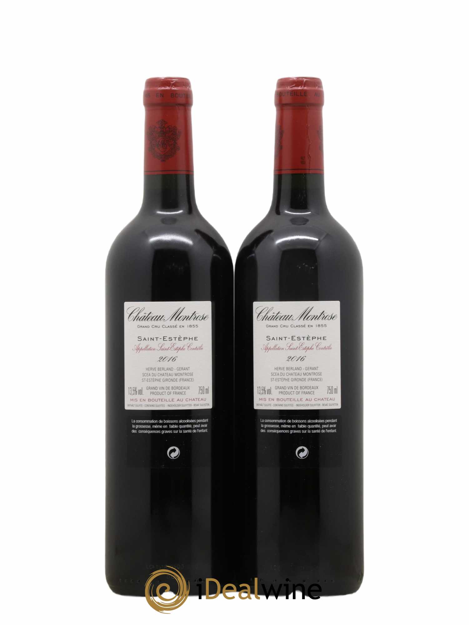 Château Montrose 2ème Grand Cru Classé 2016 - Lot de 2 bouteilles - 1
