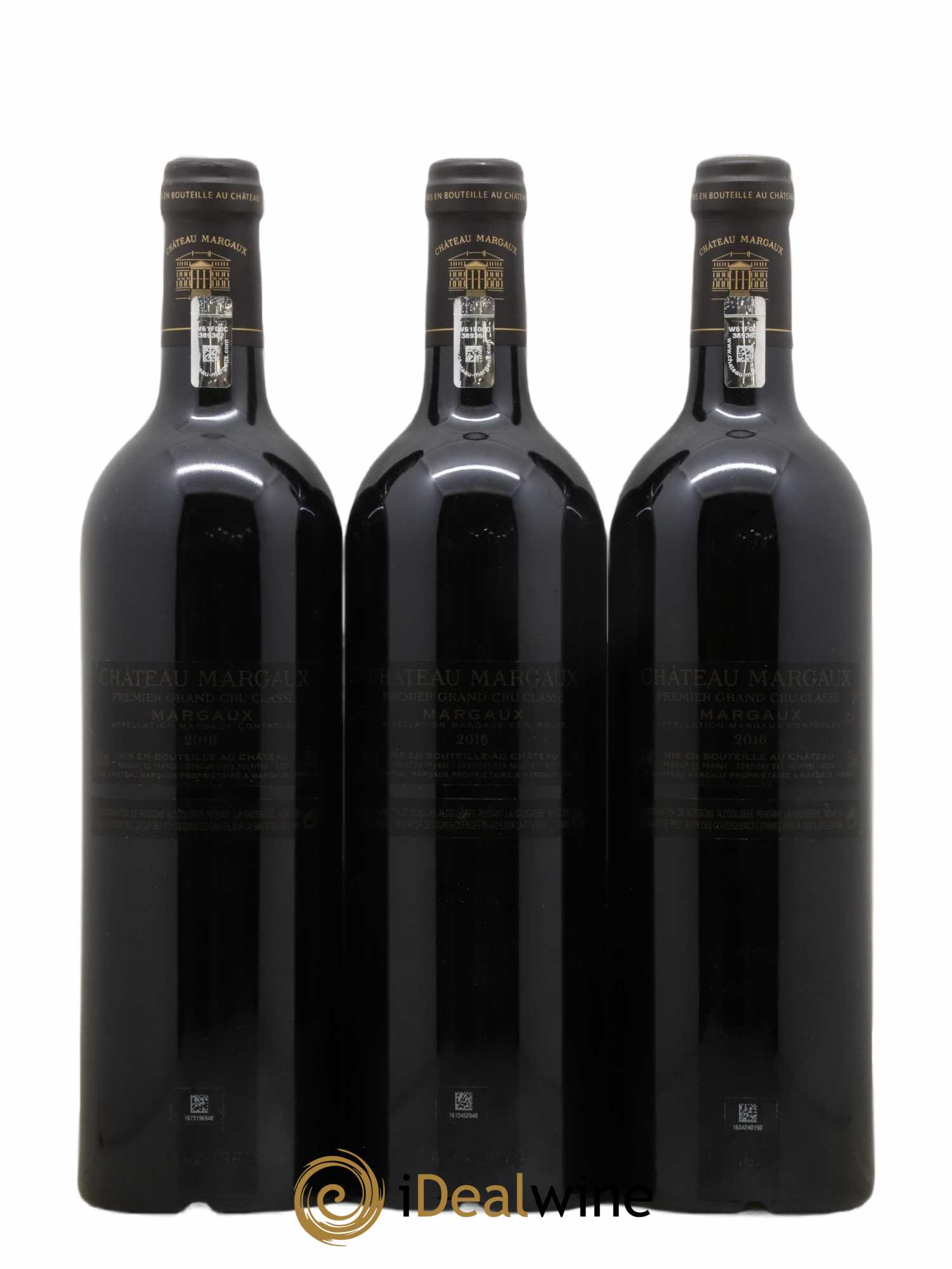 Château Margaux 1er Grand Cru Classé 2016 - Lot de 3 bouteilles - 1