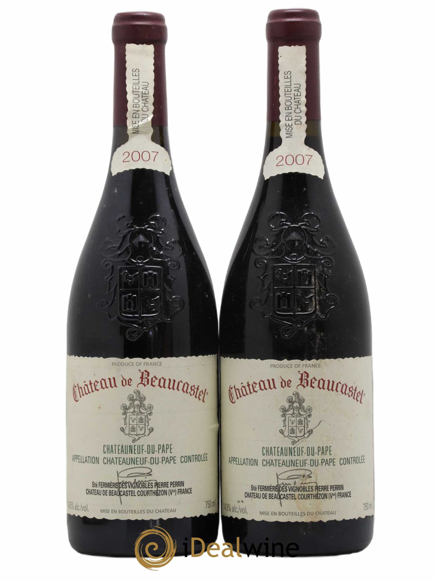Châteauneuf-du-Pape Château de Beaucastel Famille Perrin 2007 - Lot de 2 bouteilles - 0
