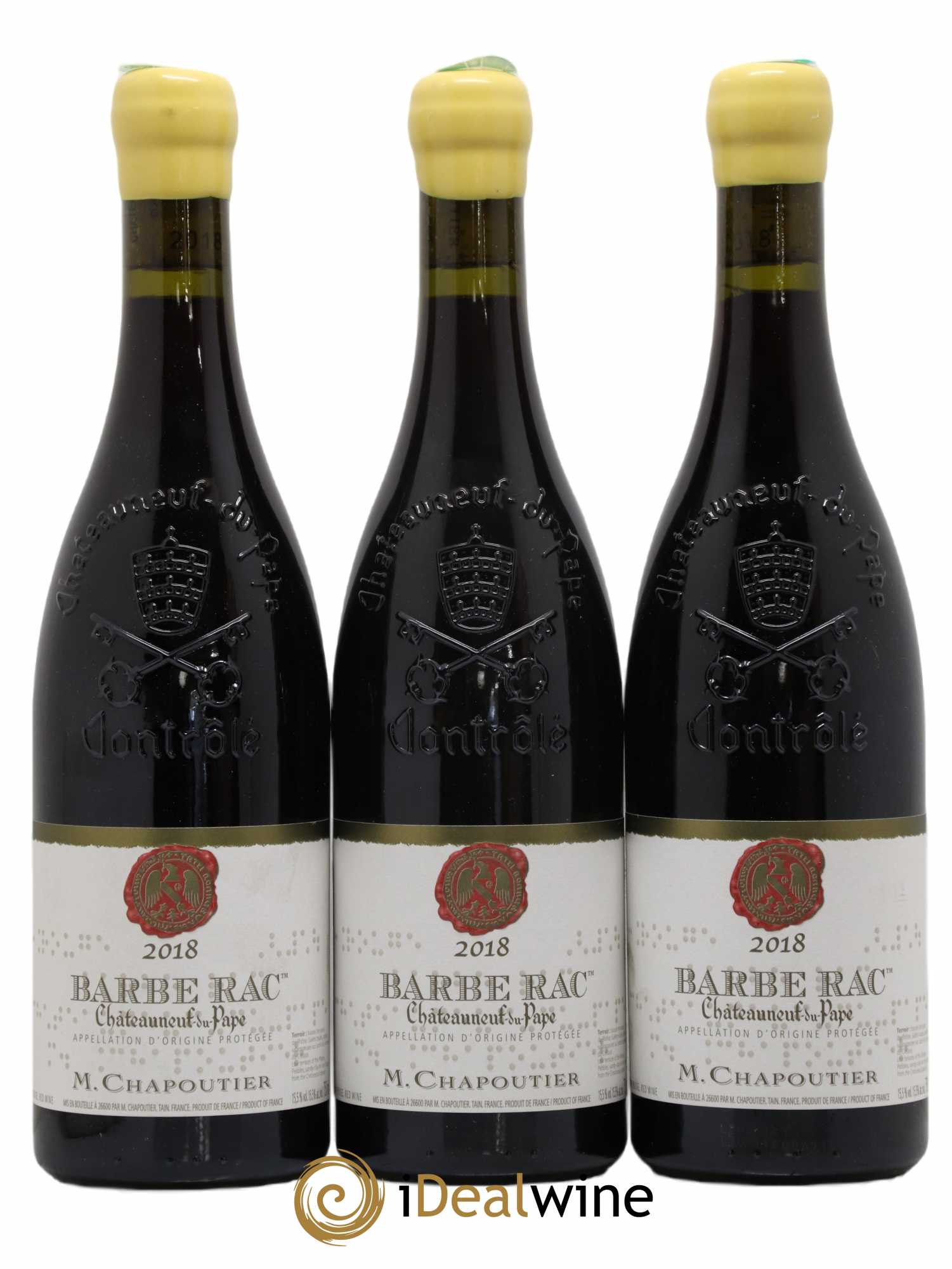 Châteauneuf-du-Pape Barbe Rac Chapoutier 2018 - Lot de 3 bouteilles - 0