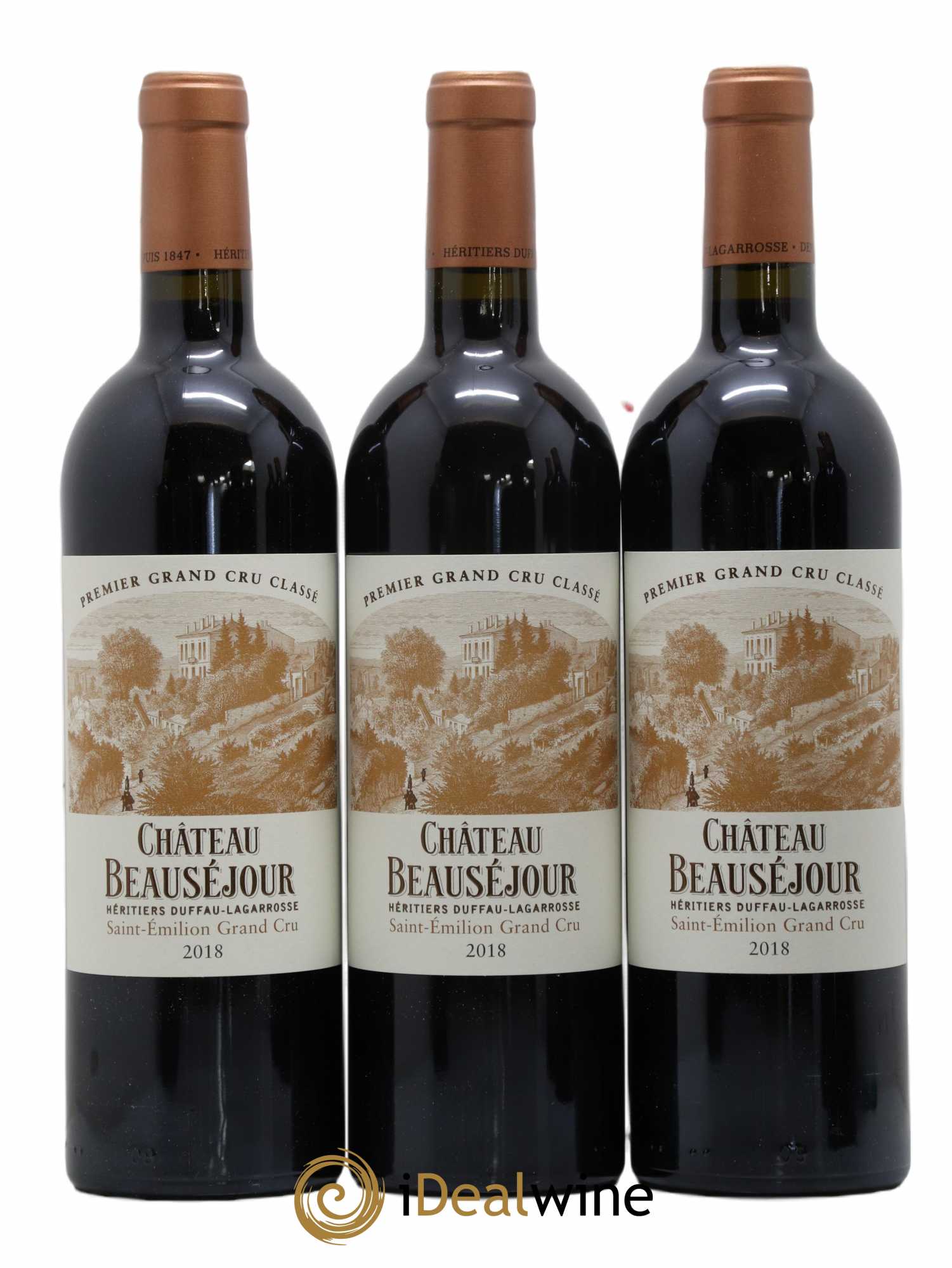Château Beauséjour (Duffau-Lagarrosse) 1er Grand Cru Classé B 2018 - Lot de 6 bouteilles - 1