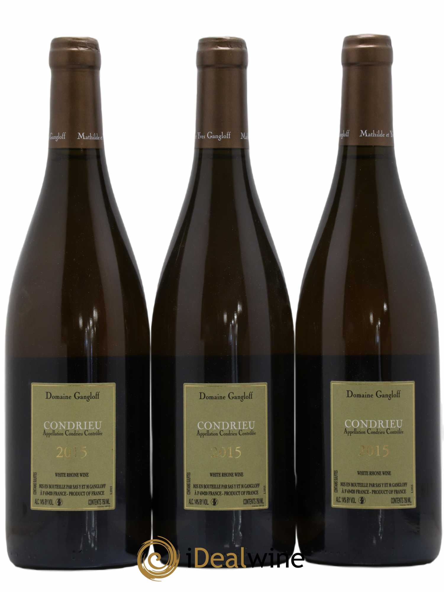 Condrieu Domaine Gangloff (Domaine) 2015 - Lot de 3 bouteilles - 1