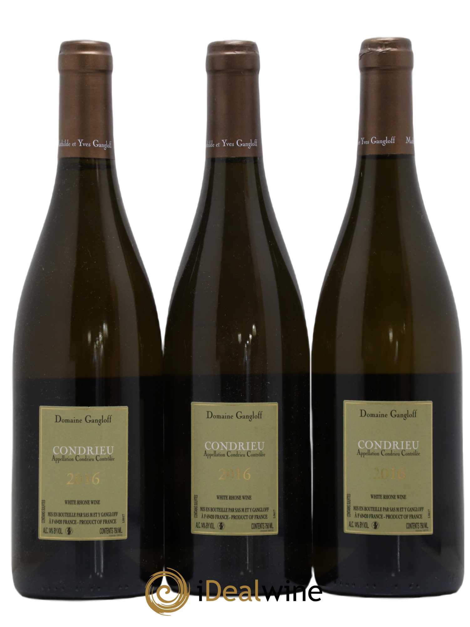Condrieu Domaine Gangloff (Domaine) 2016 - Lot de 3 bouteilles - 1